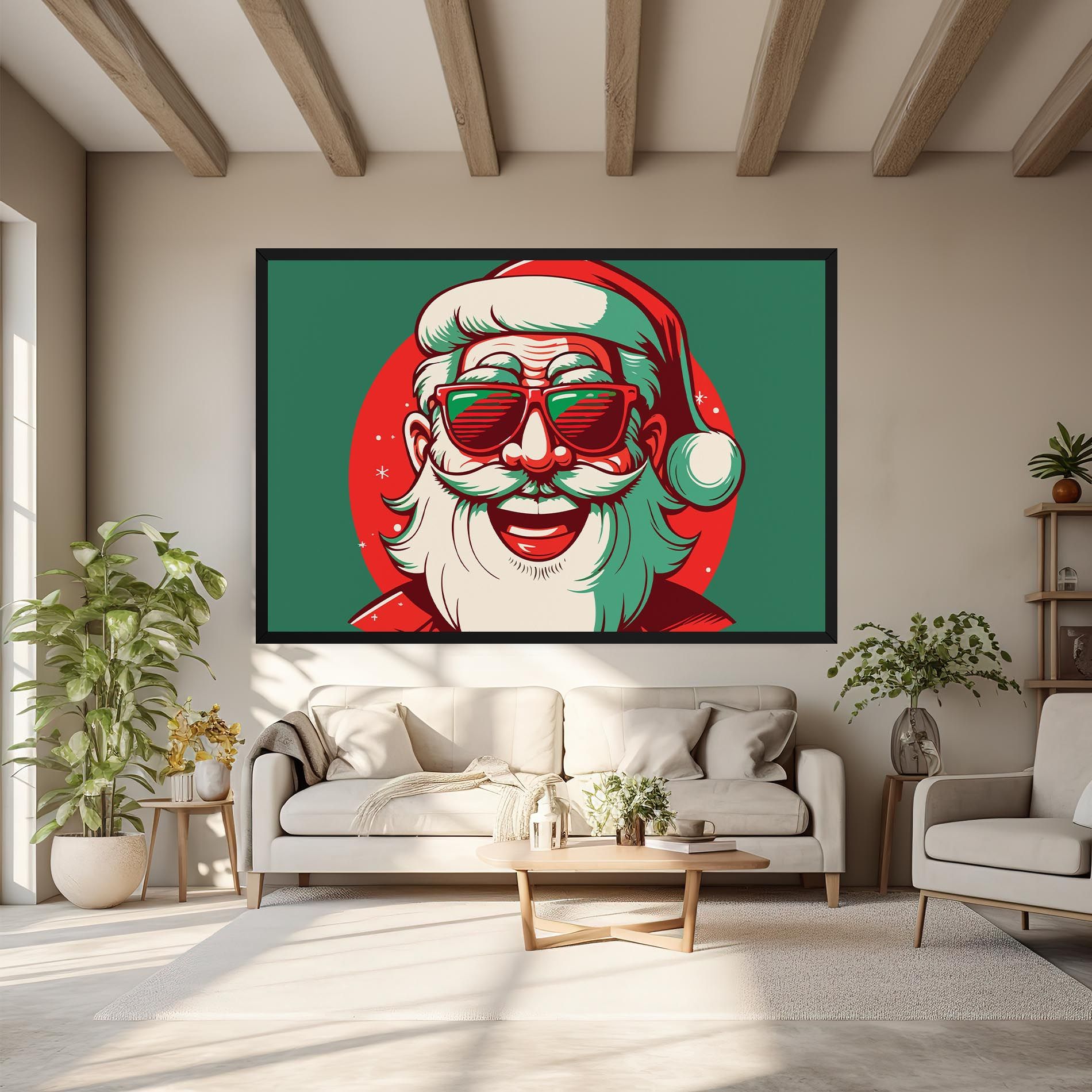 Crazy Smile Santa mockup 6