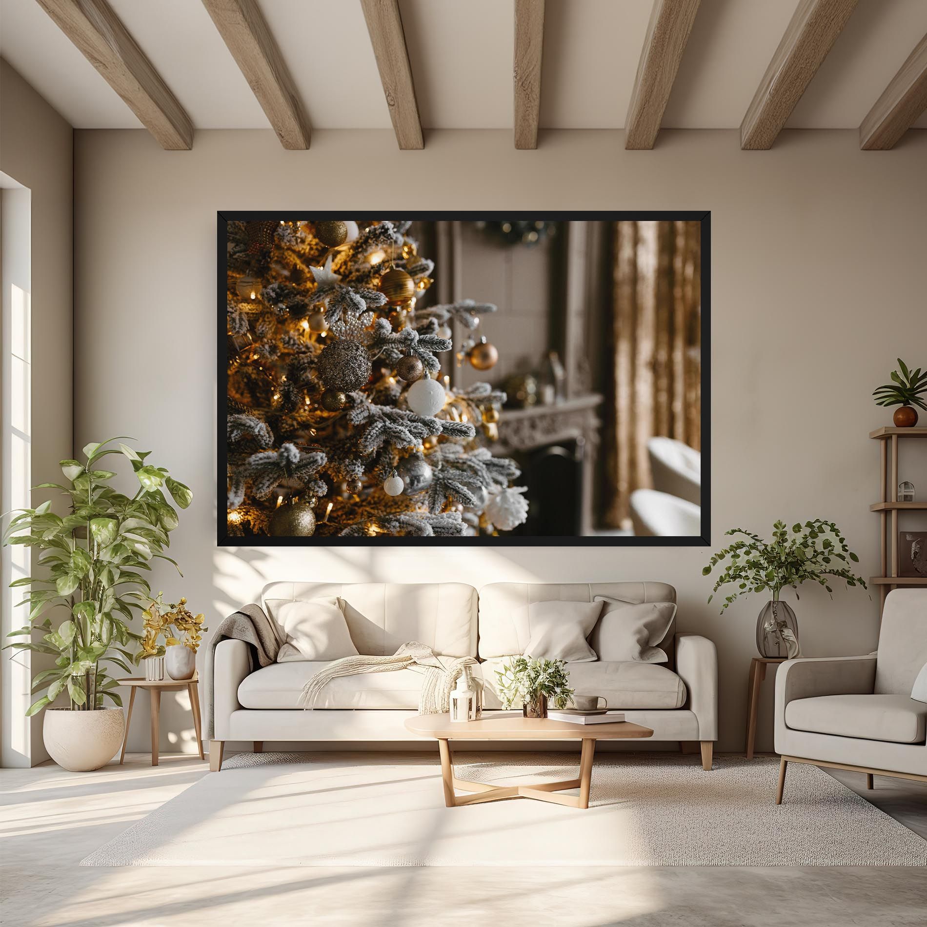 Gold Christmas Decorations mockup 6