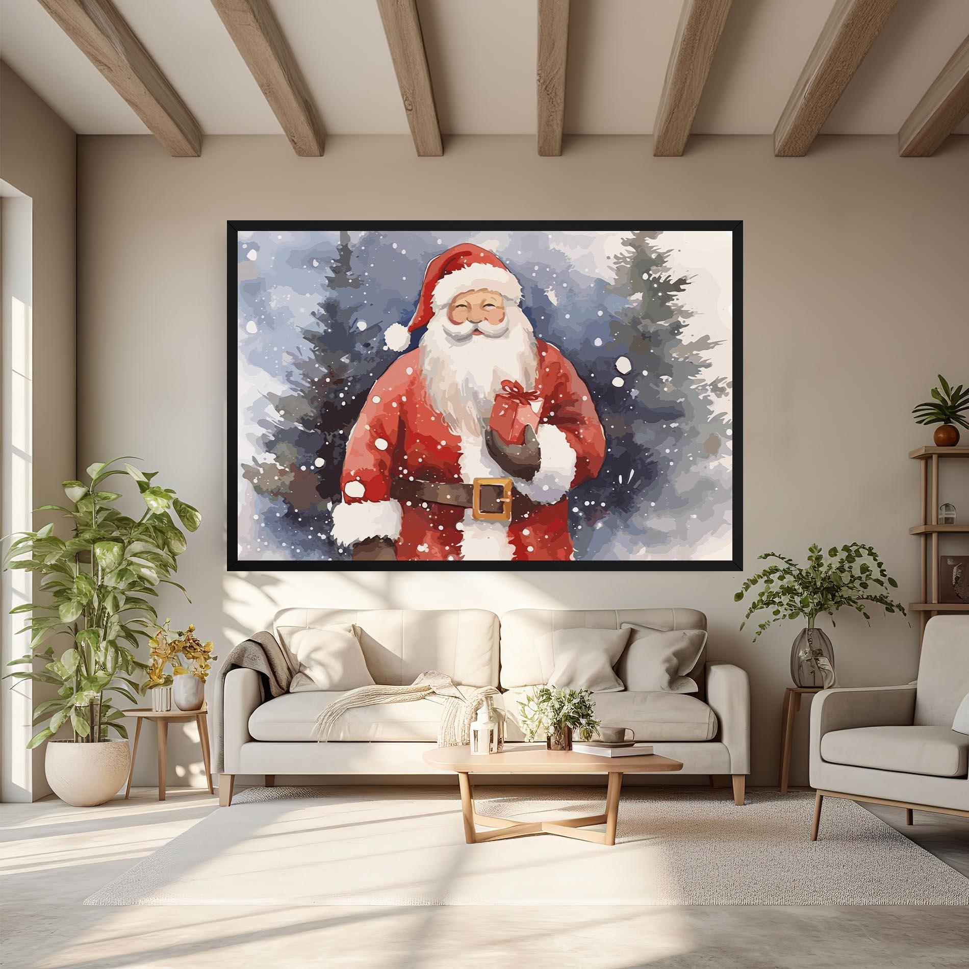 Картина на платно Holding Gift mockup 6