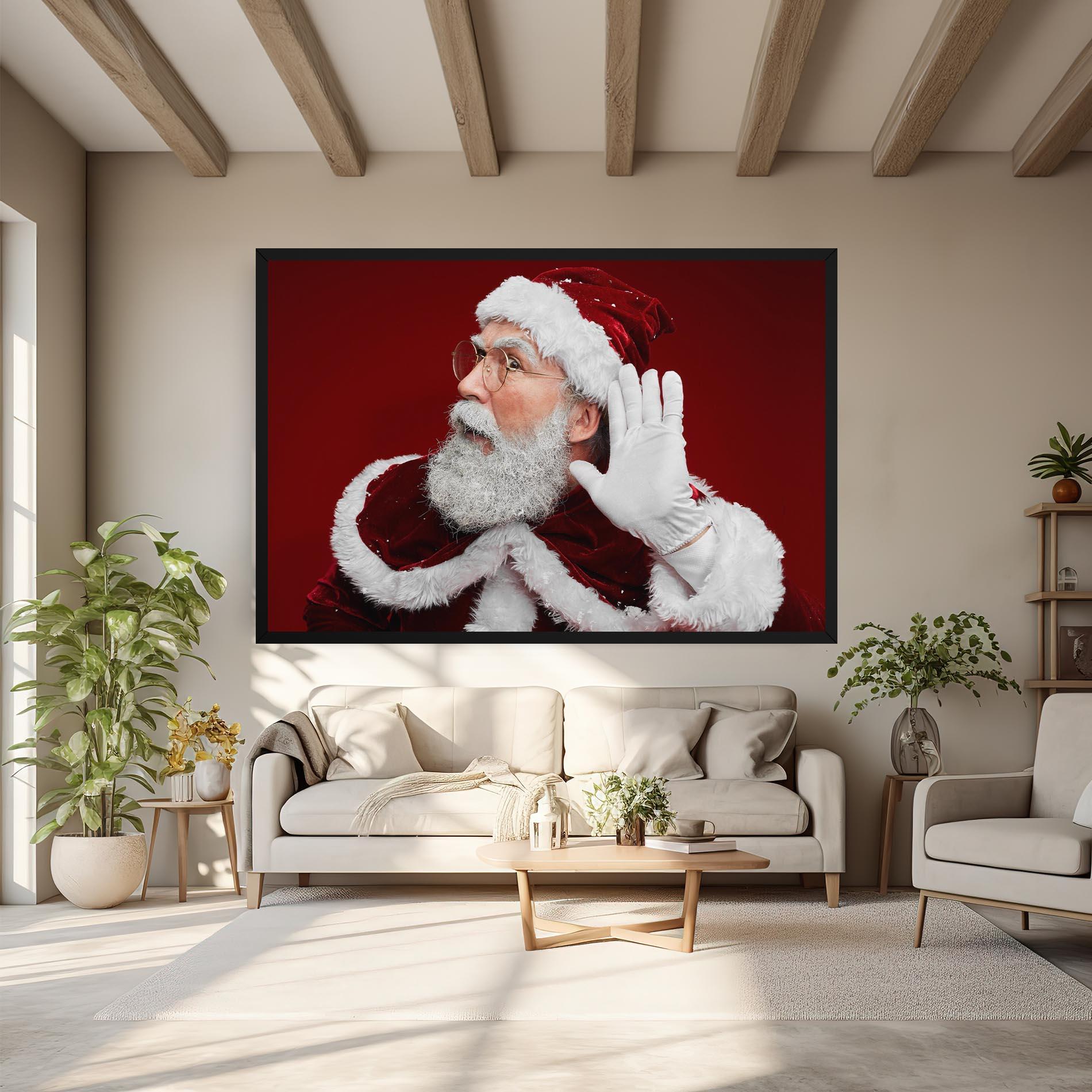 Картина на платно Santa Cant Hear You mockup 6