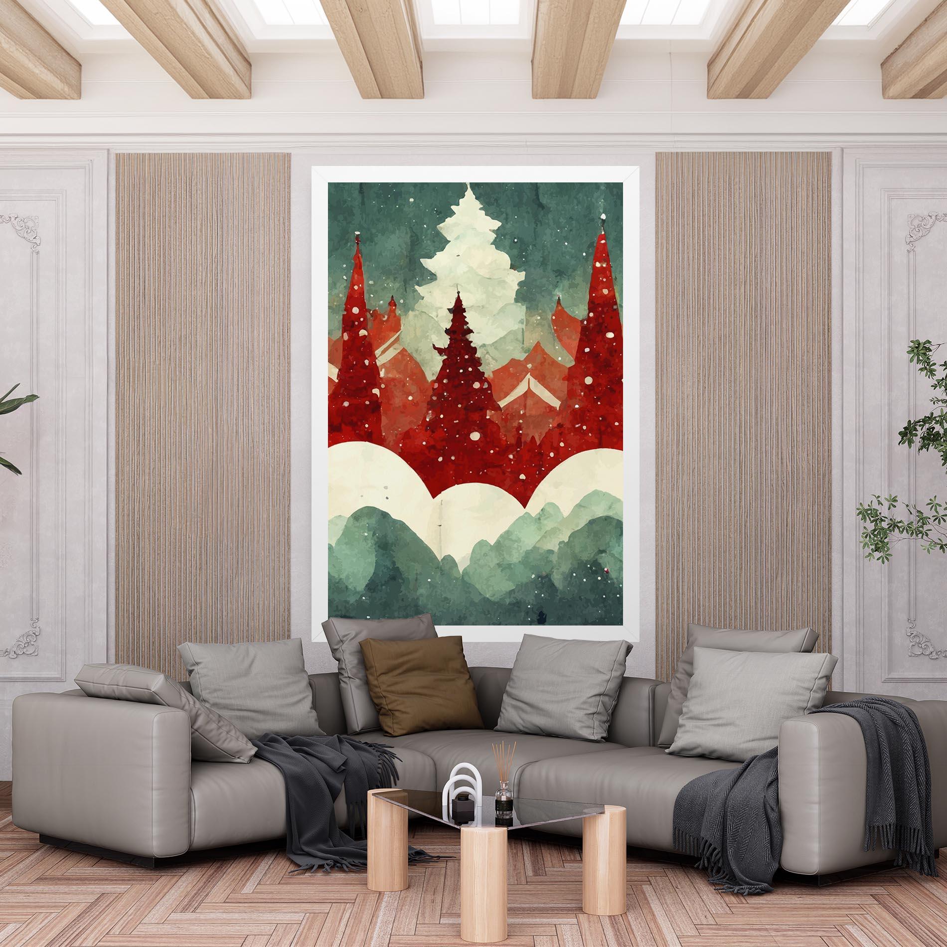 Картина на платно Christmas Landscape mockup 6
