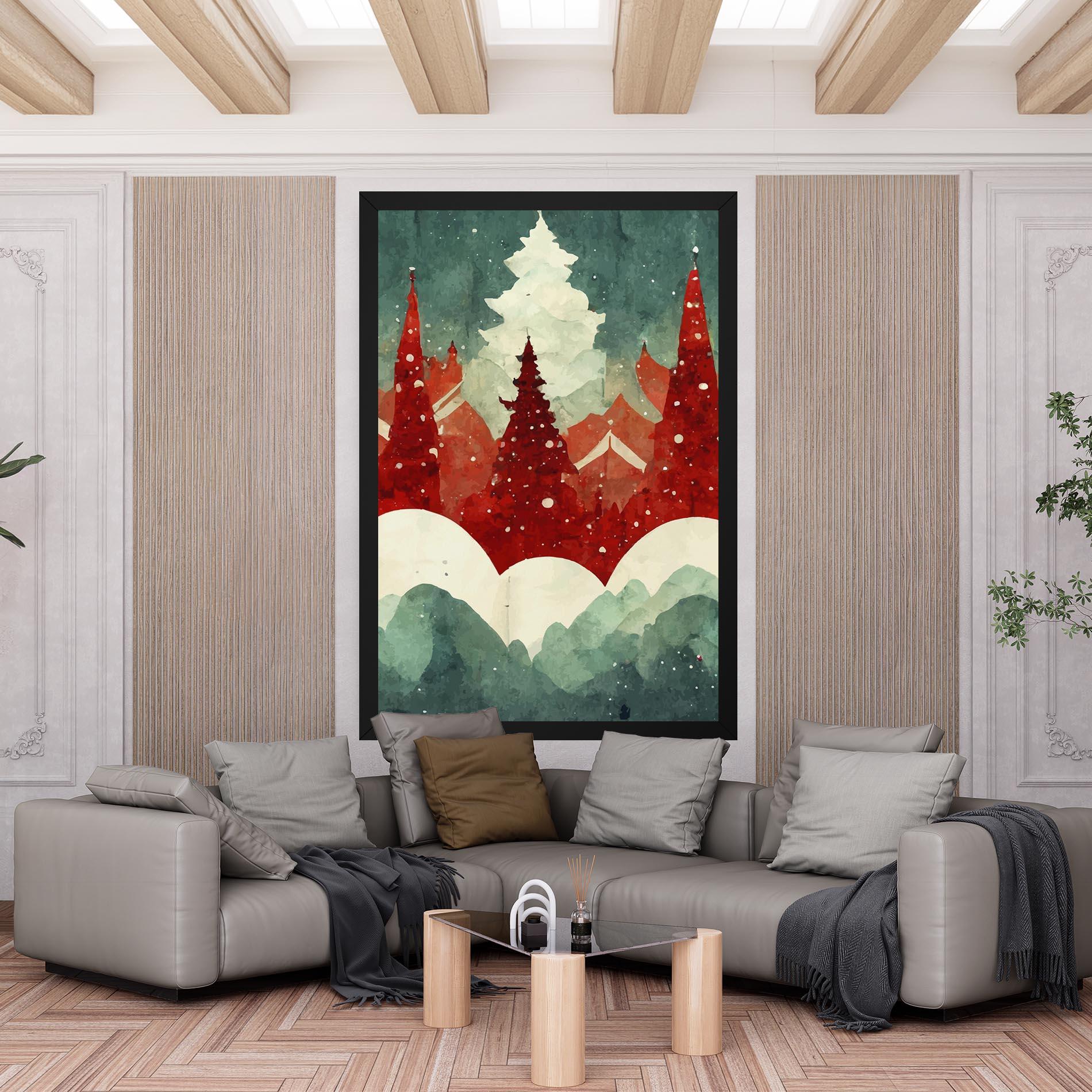 Картина на платно Christmas Landscape mockup 6