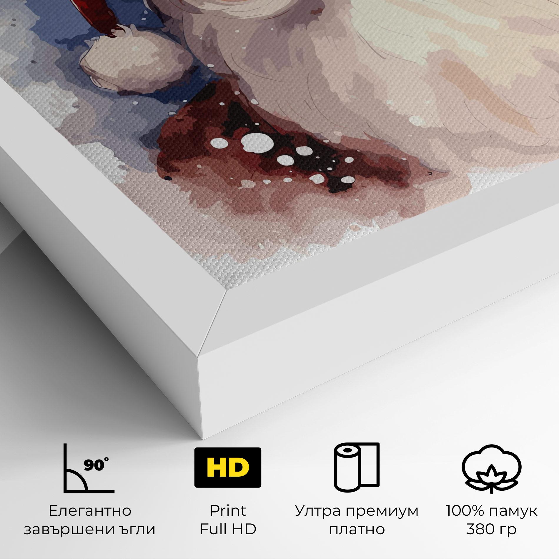 Картина на платно Cute Santa mockup 4