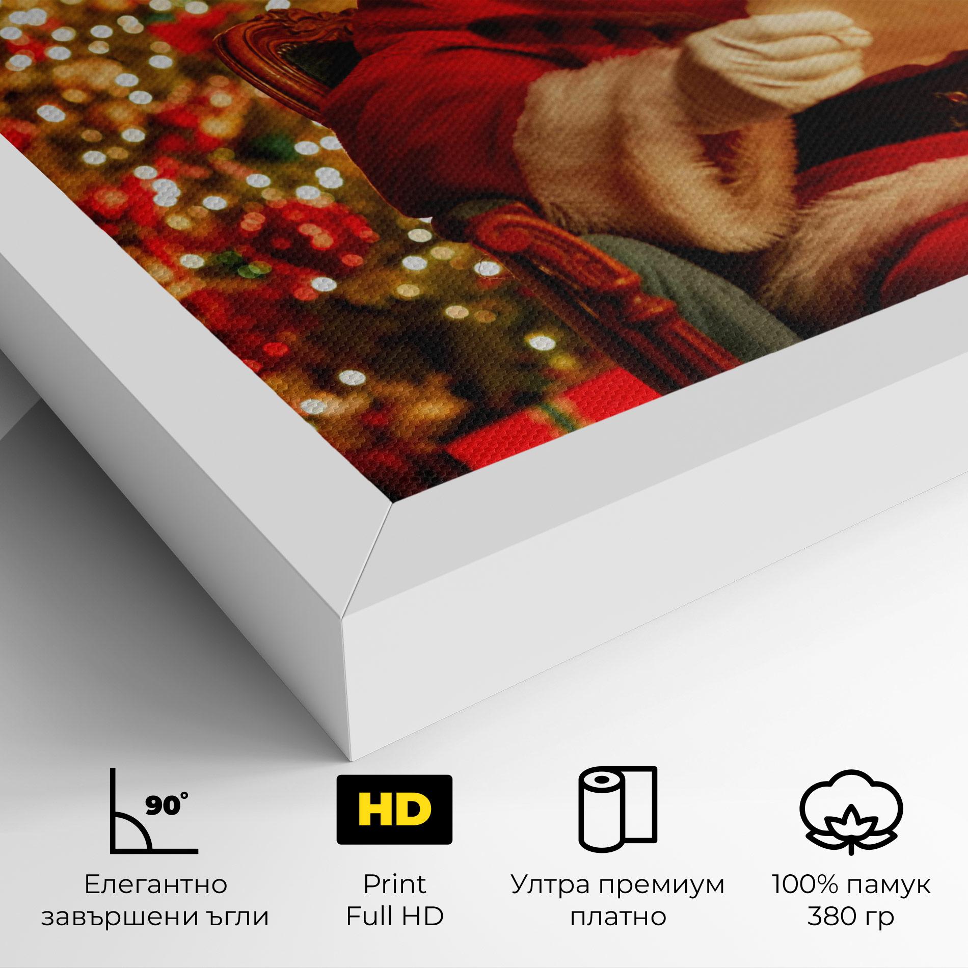 Картина на платно Reading Christmas Letter mockup 4