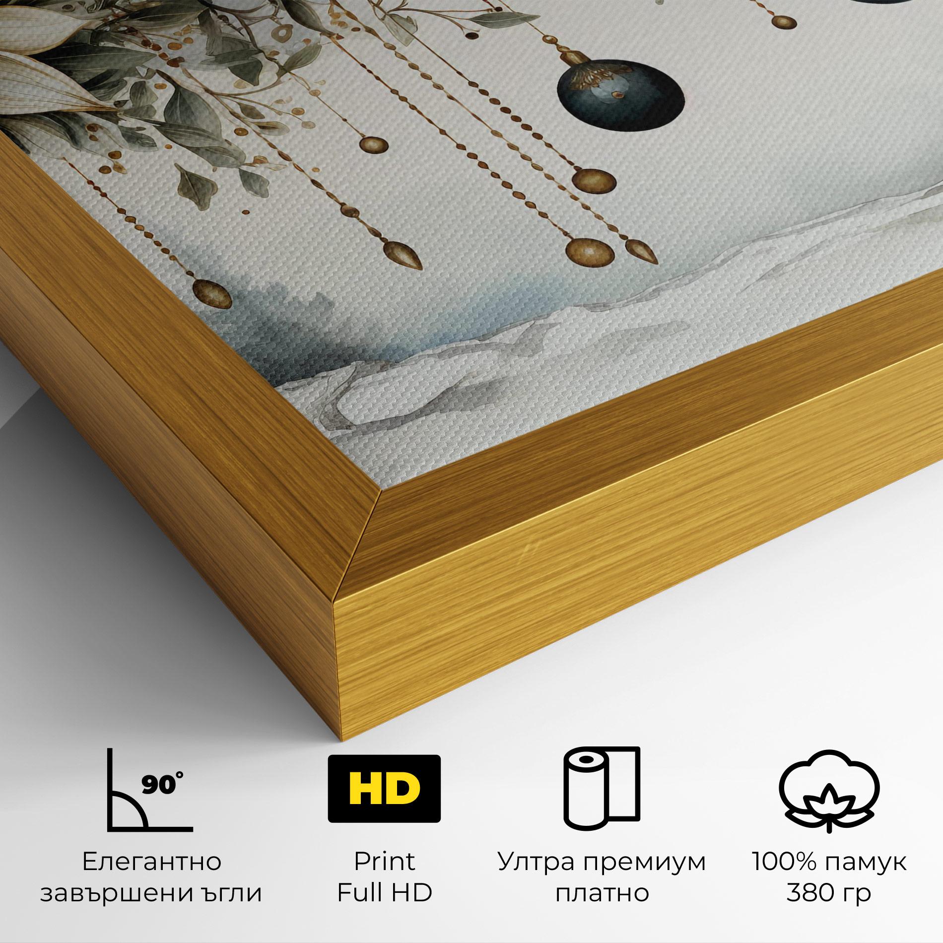 Картина на платно Christmas Flowers Art mockup 4