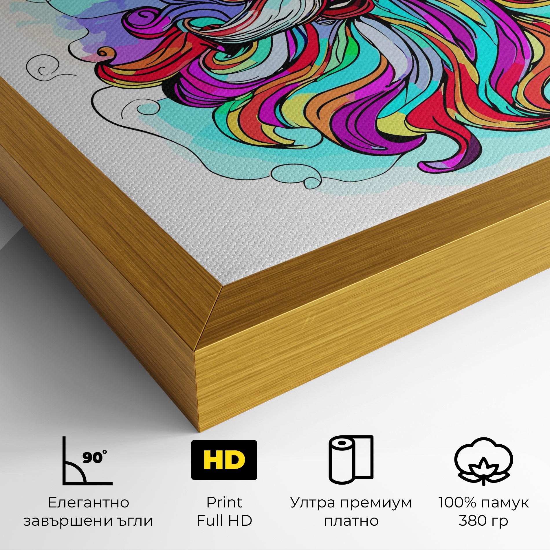 Картина на платно Colorful Santa mockup 4