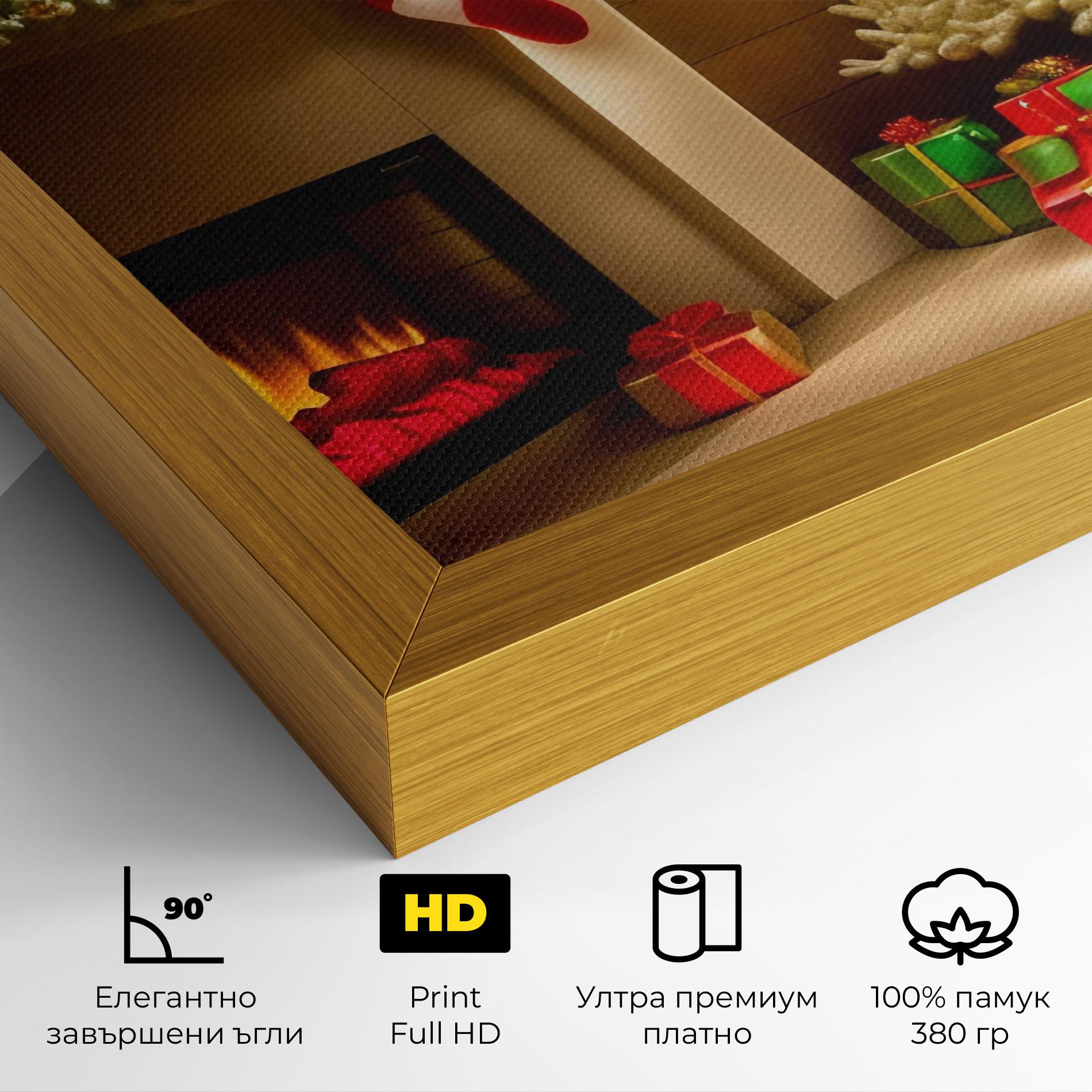 Картина на платно Decorated Christmas Tree mockup 4