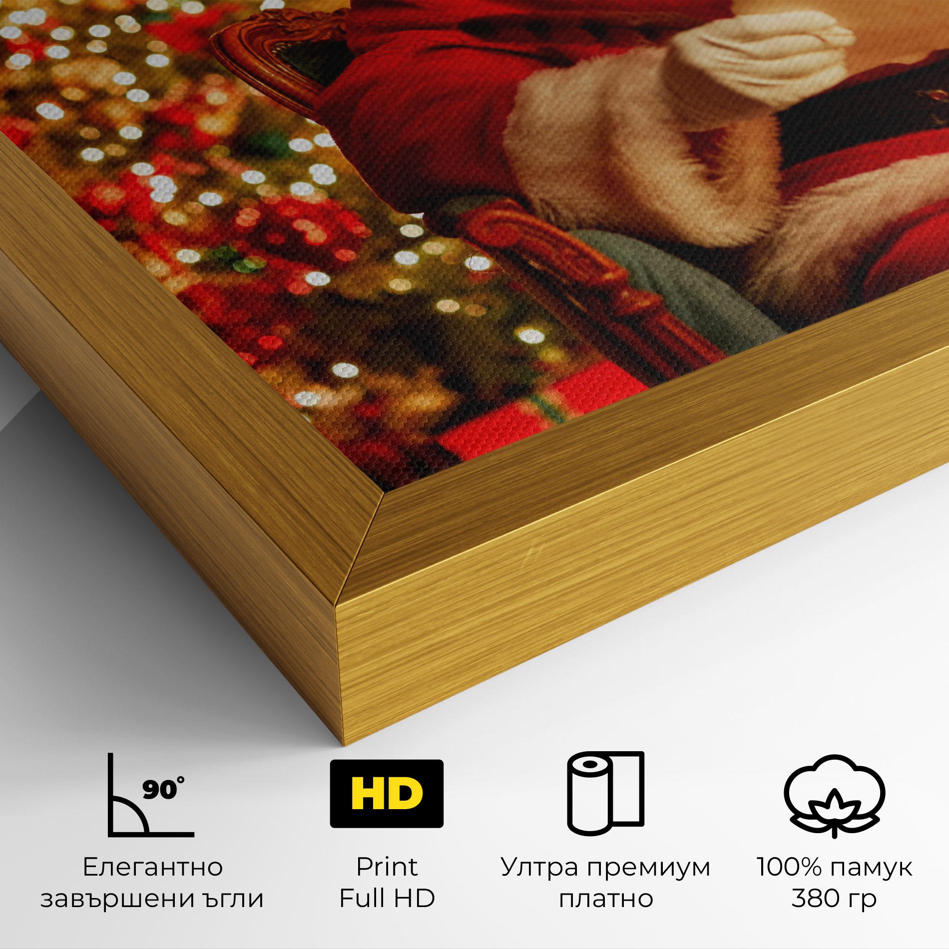 Картина на платно Reading Christmas Letter mockup 4