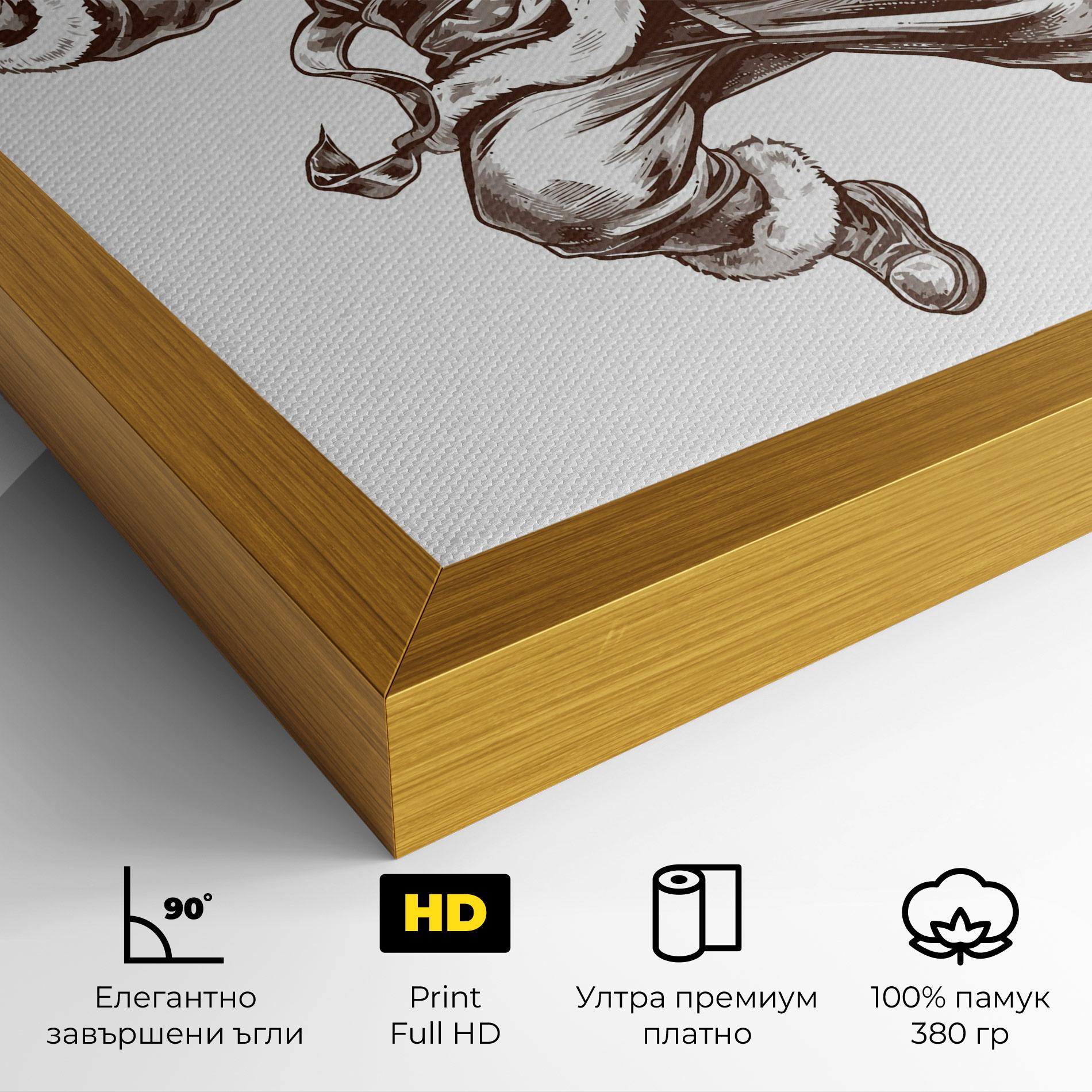 Картина на платно Santa Ok mockup 4