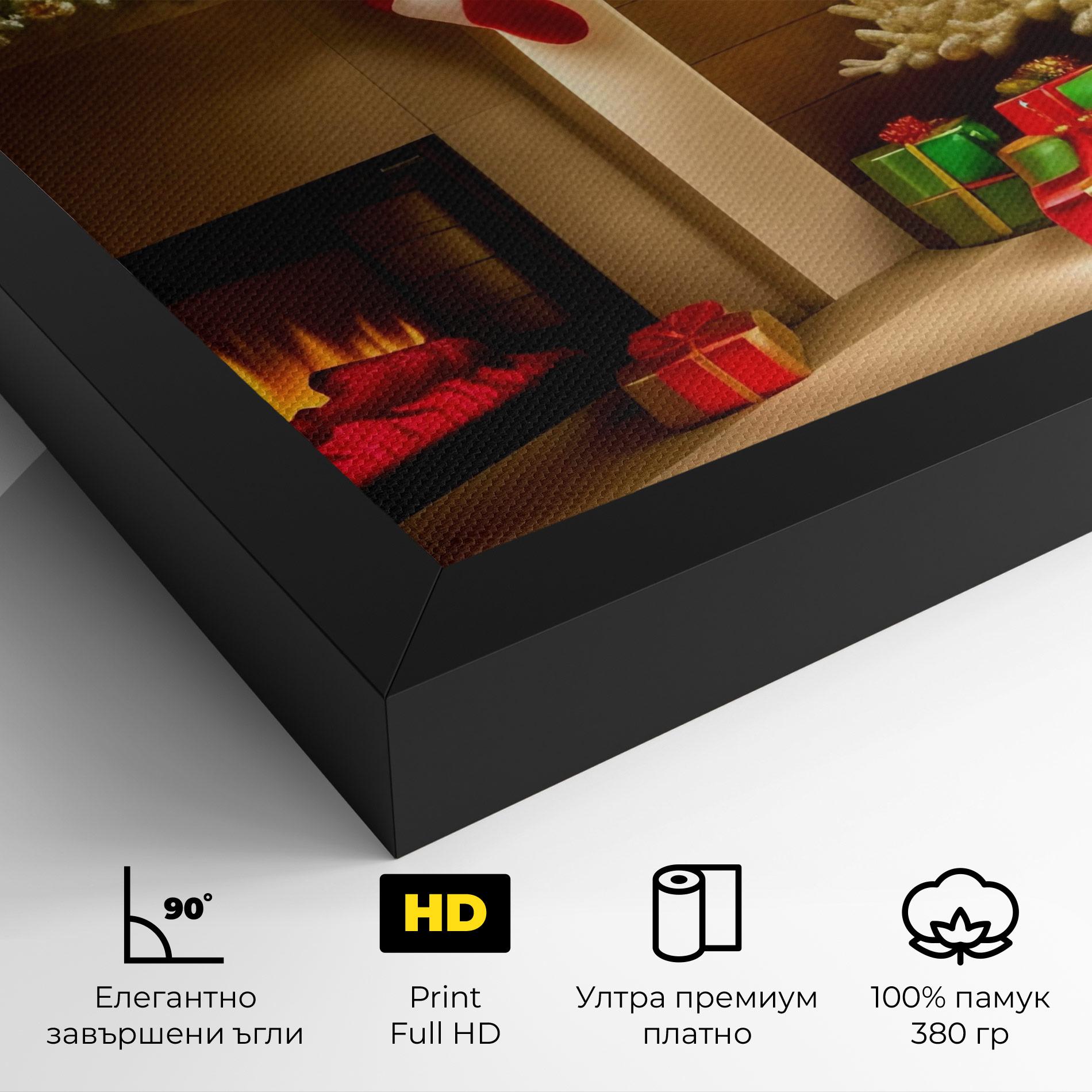 Картина на платно Decorated Christmas Tree mockup 4