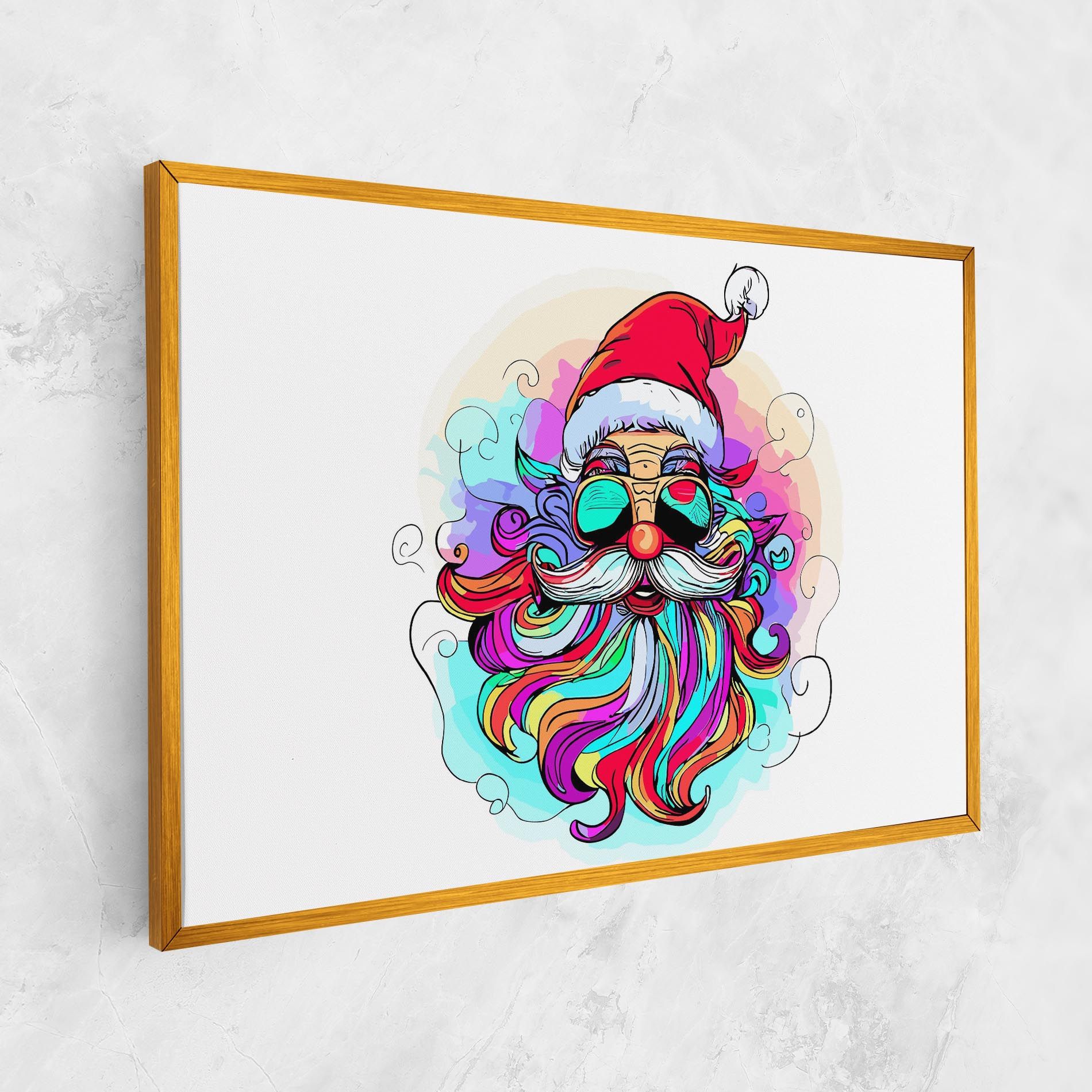 Colorful Santa mockup 1