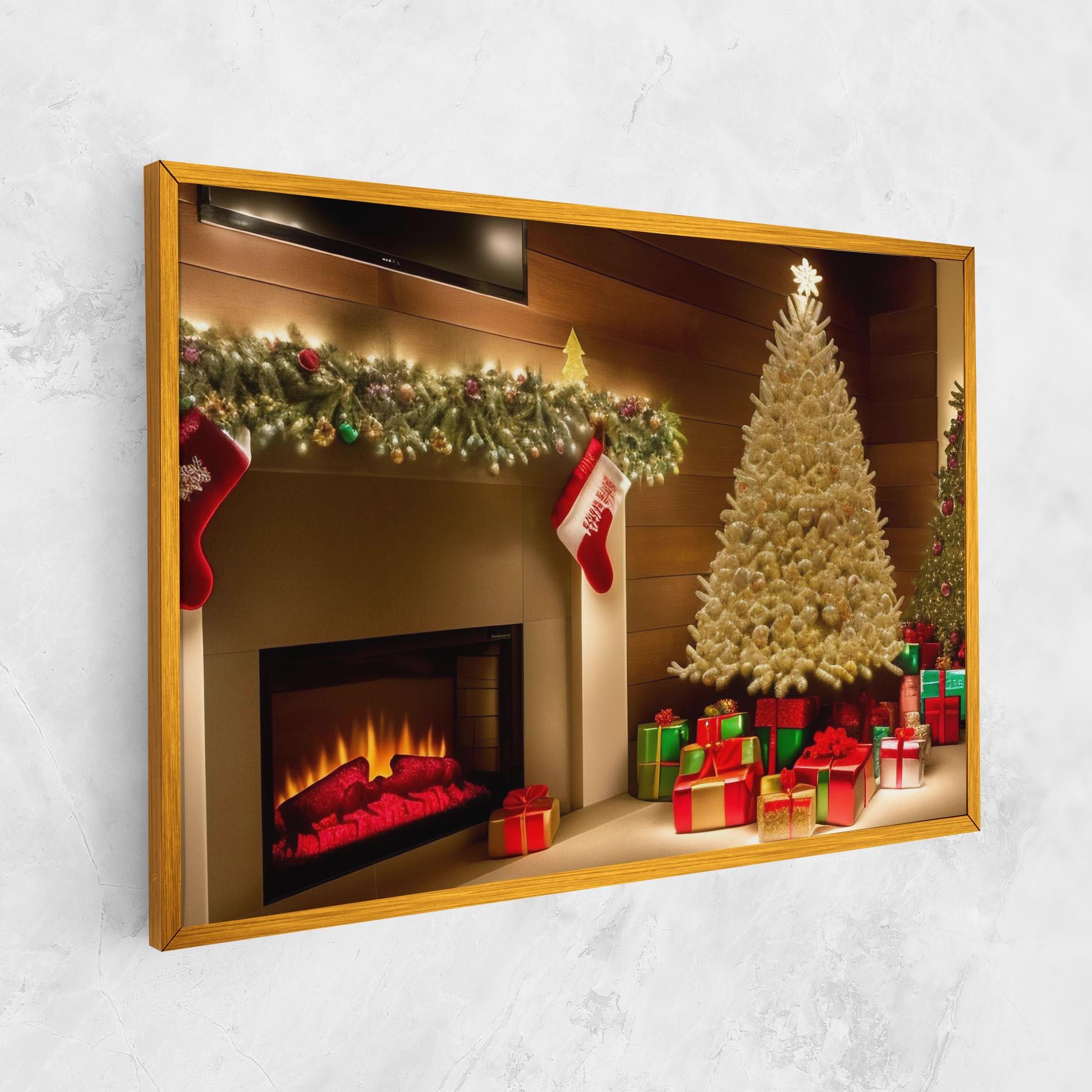 Картина на платно Decorated Christmas Tree mockup 1