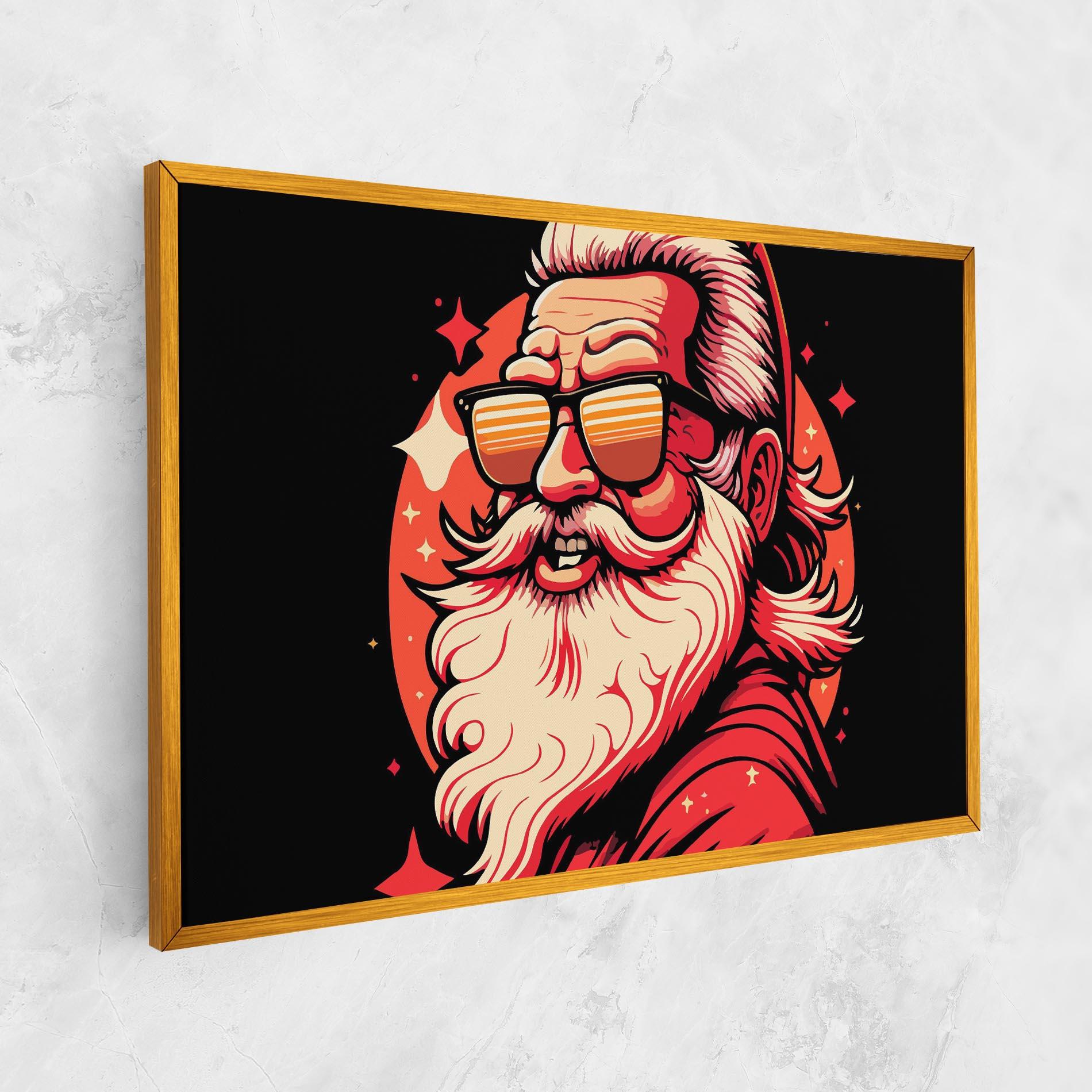Картина на платно Glasses Santa mockup 1