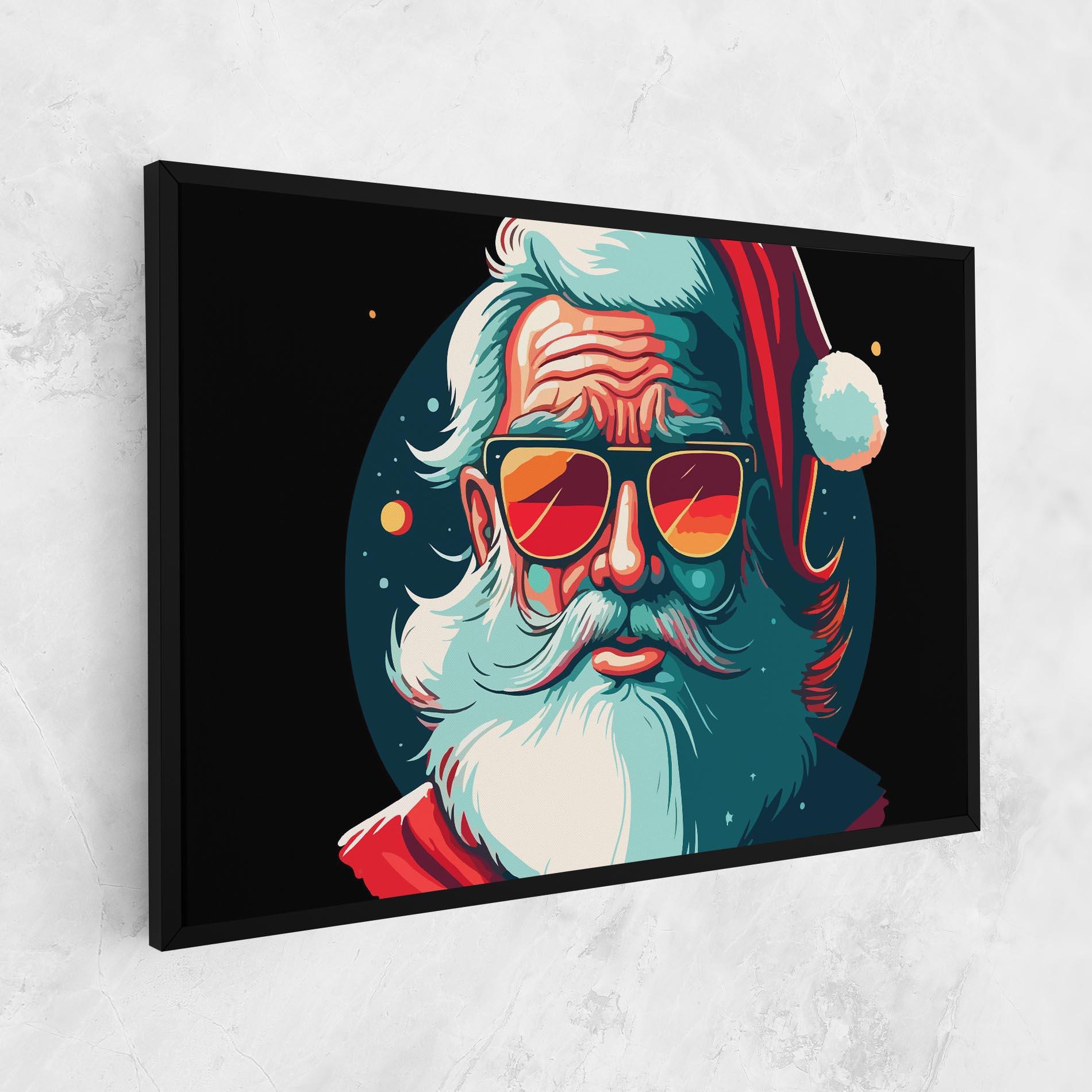 Картина на платно Color Glasses Santa mockup 1