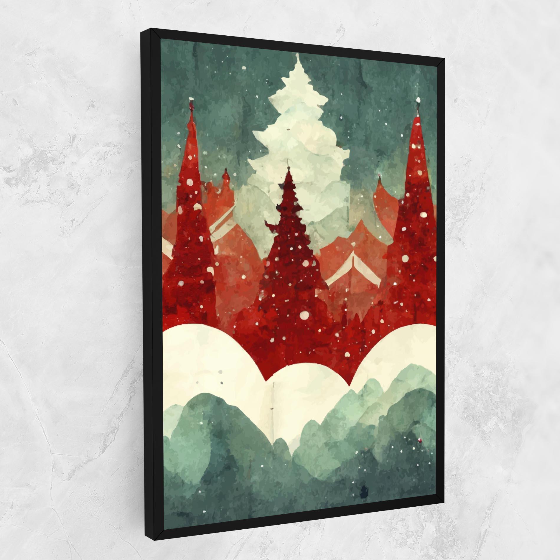 Картина на платно Christmas Landscape mockup 1