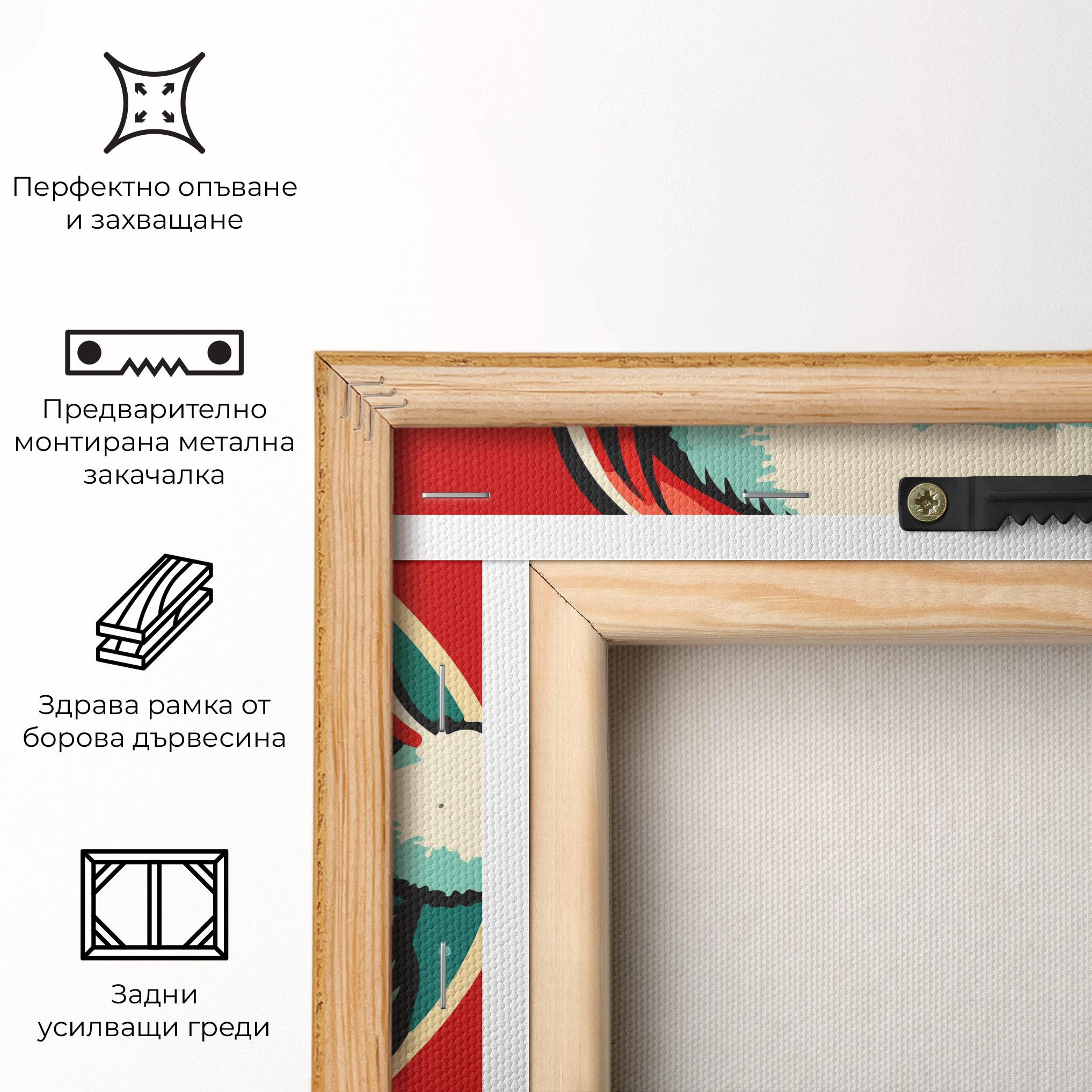 Картина на платно Crazy Smile mockup 5