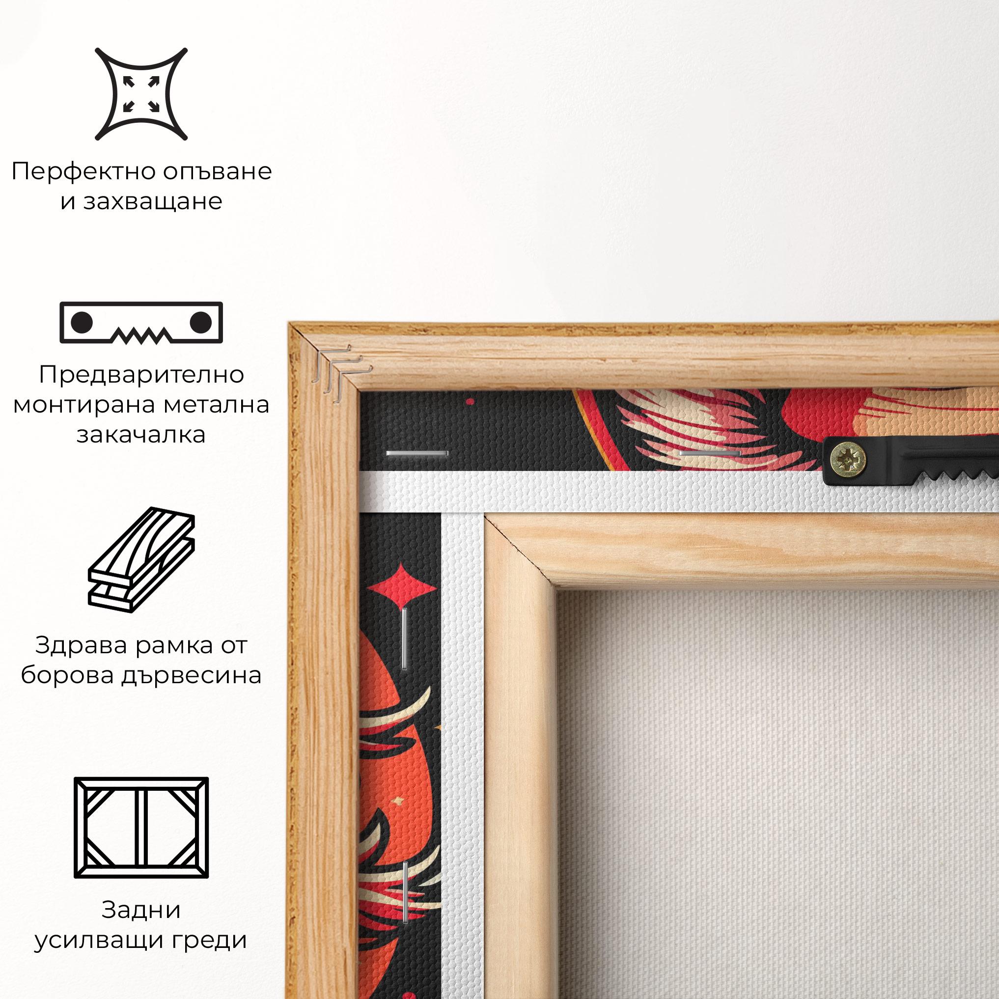 Картина на платно Glasses Santa mockup 5