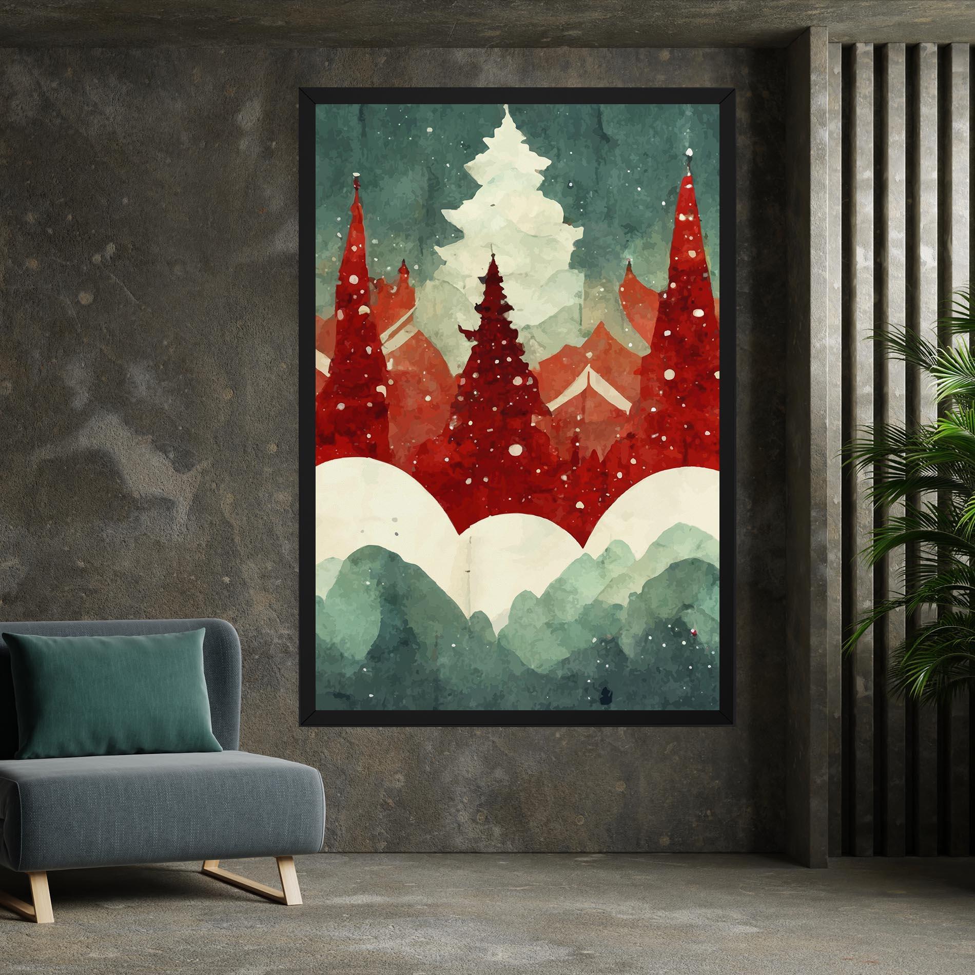 Картина на платно Christmas Landscape mockup 7
