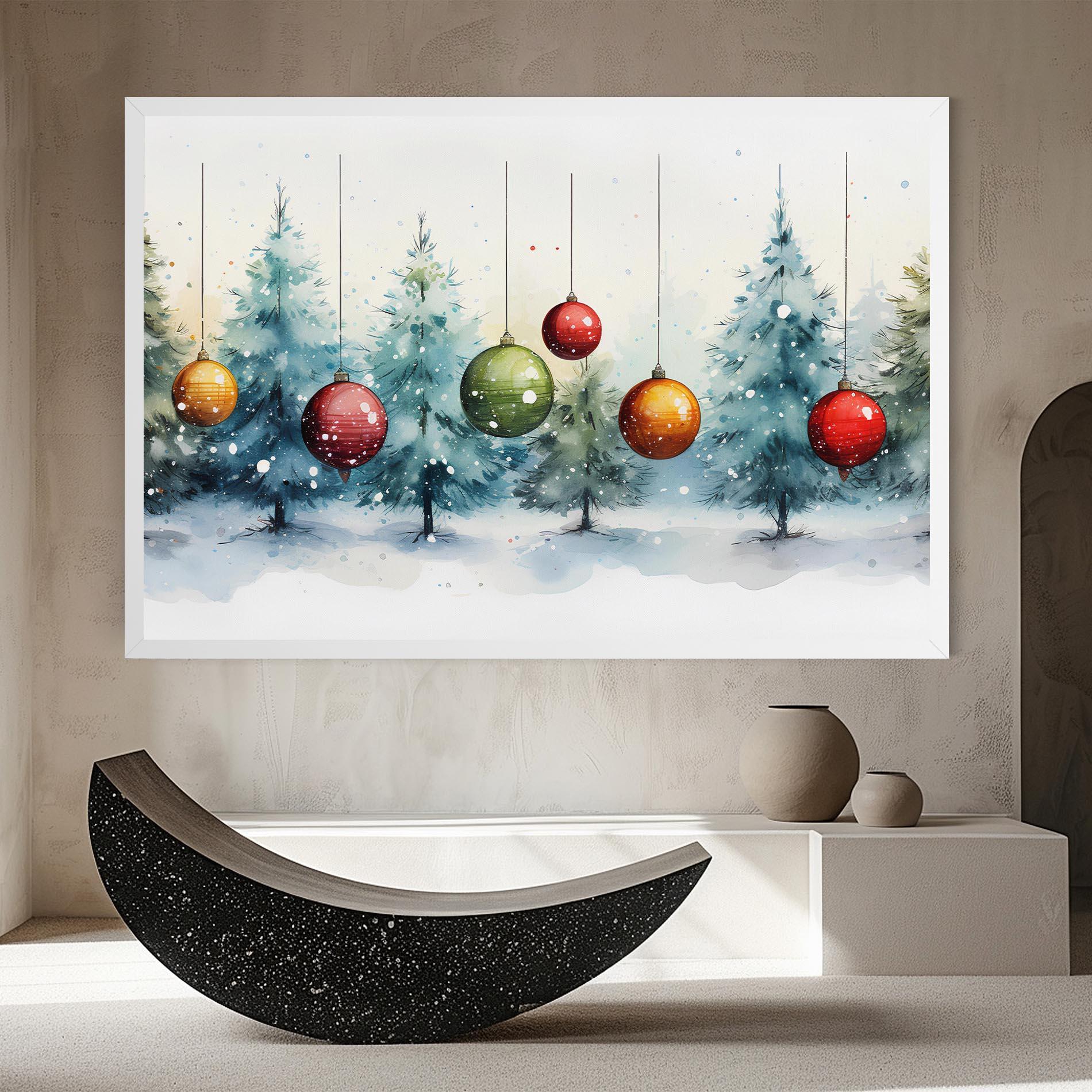 Картина на платно Christmas Tree Painting mockup 8
