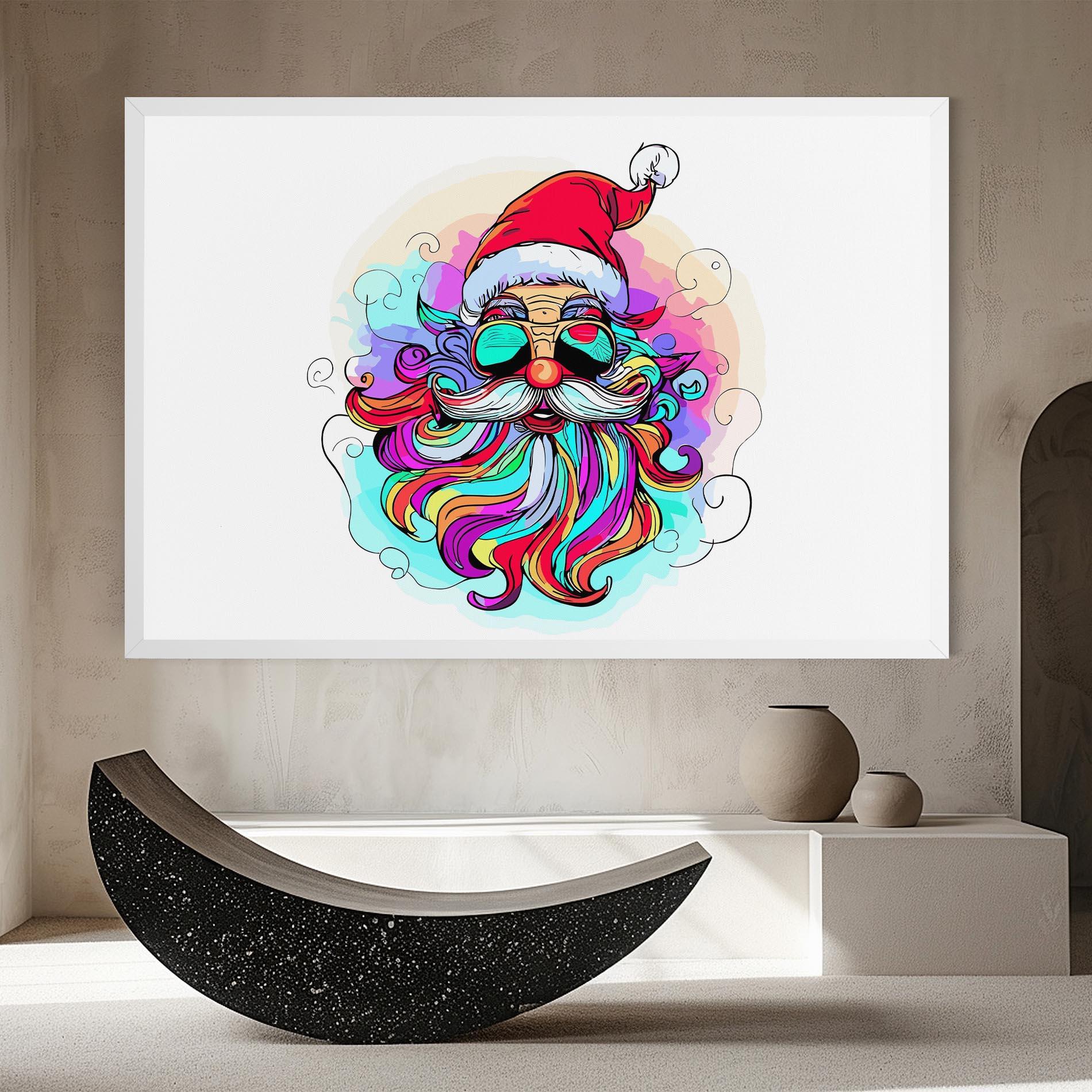 Картина на платно Colorful Santa mockup 8