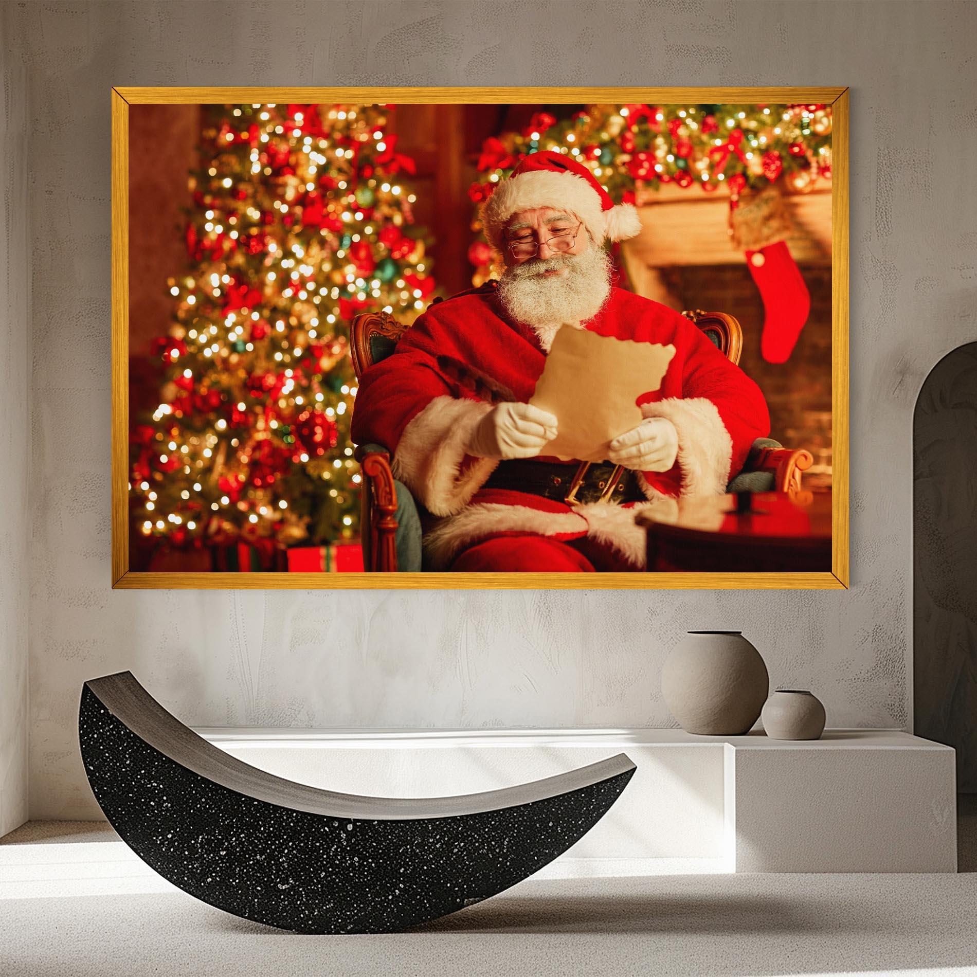 Картина на платно Reading Christmas Letter mockup 8