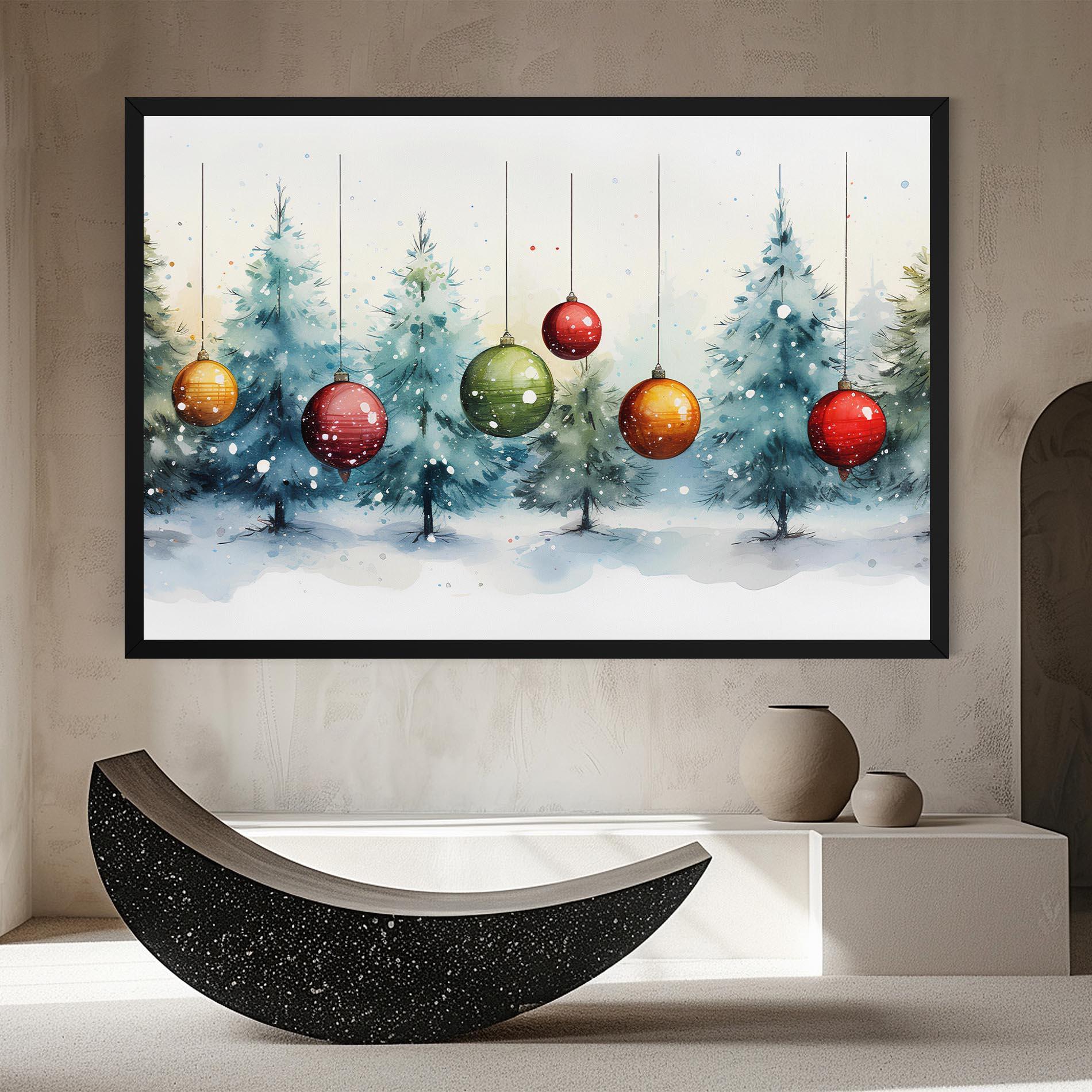 Картина на платно Christmas Tree Painting mockup 8