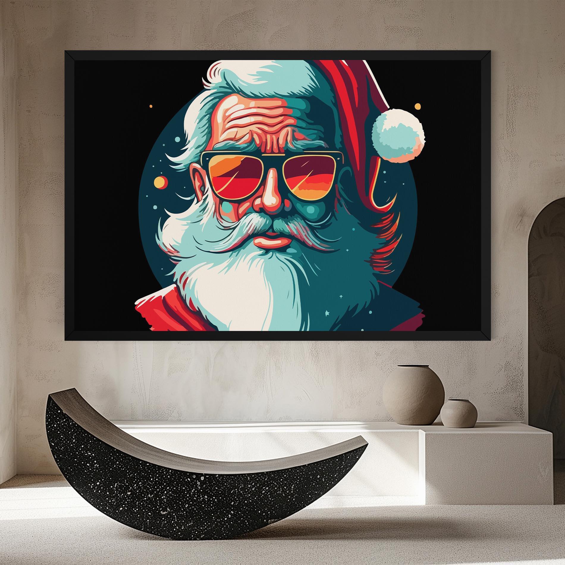 Картина на платно Color Glasses Santa mockup 8