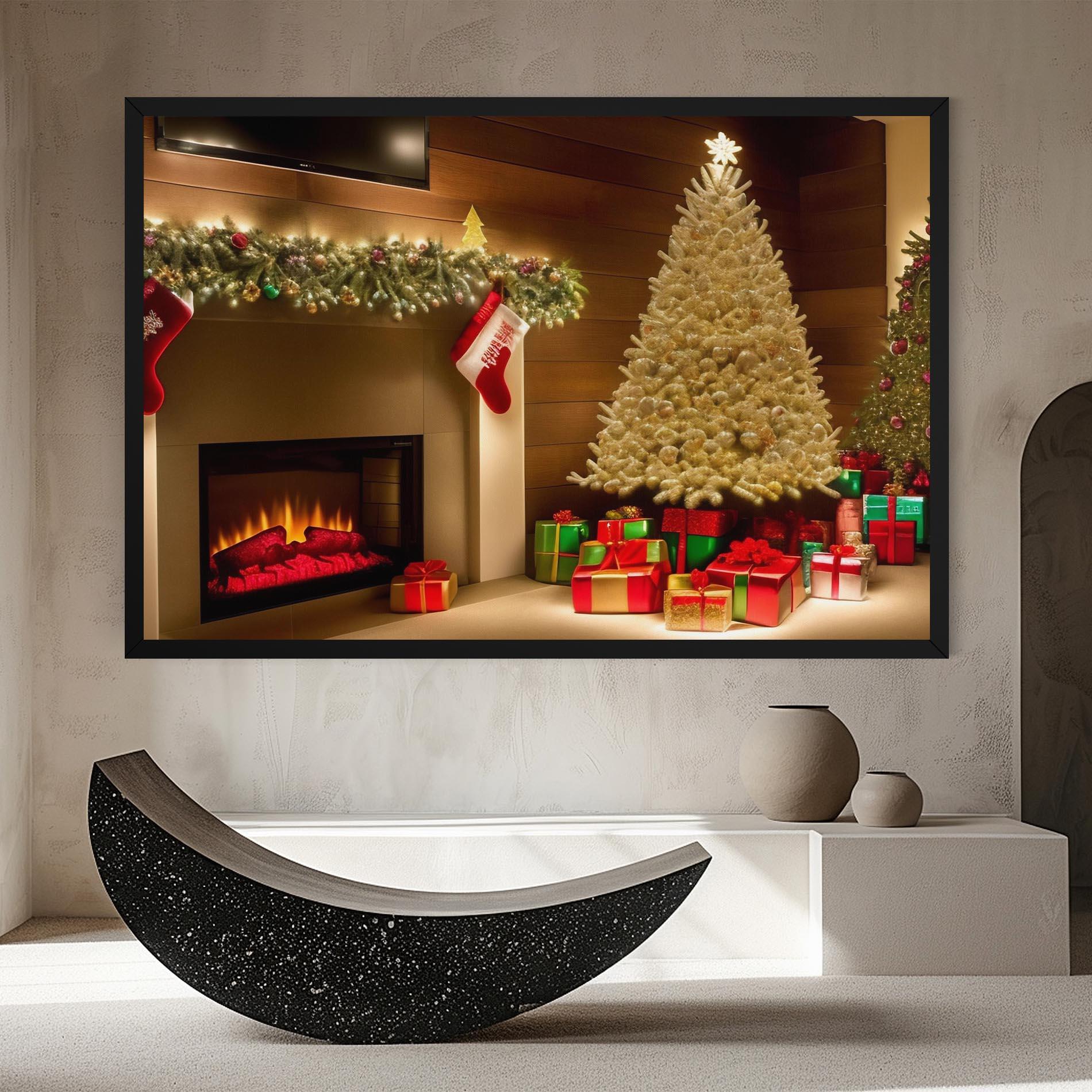 Картина на платно Decorated Christmas Tree mockup 8