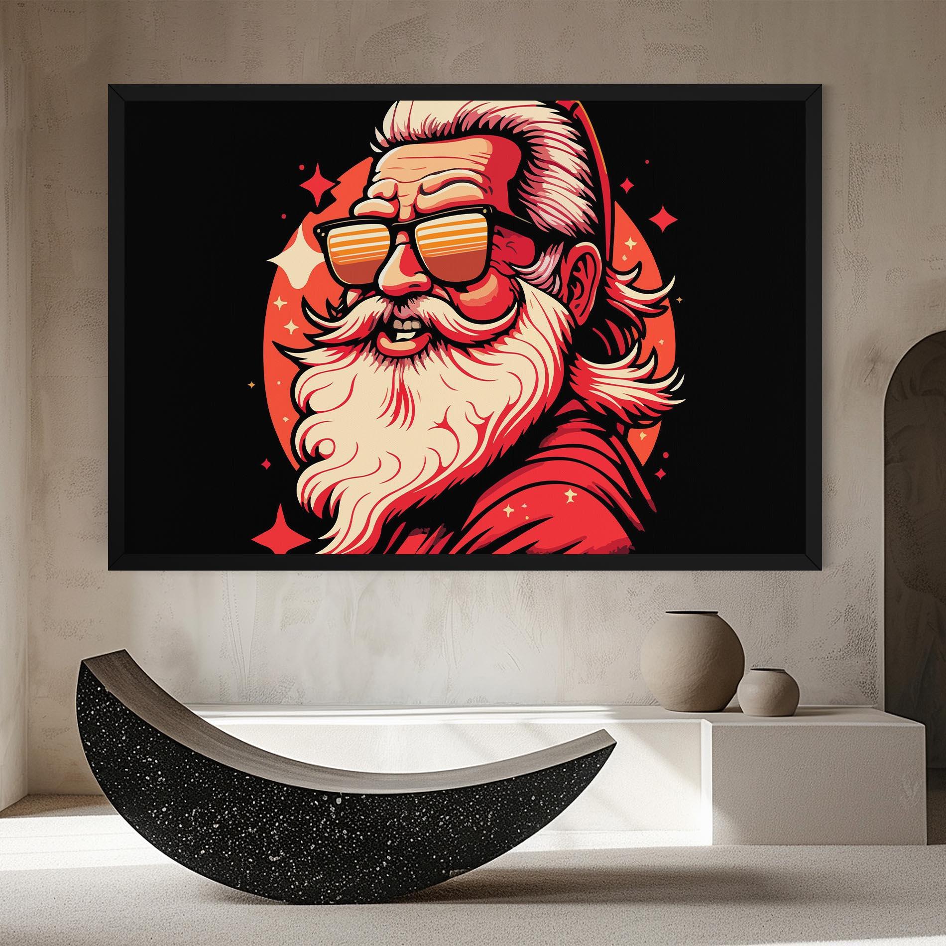 Картина на платно Glasses Santa mockup 8