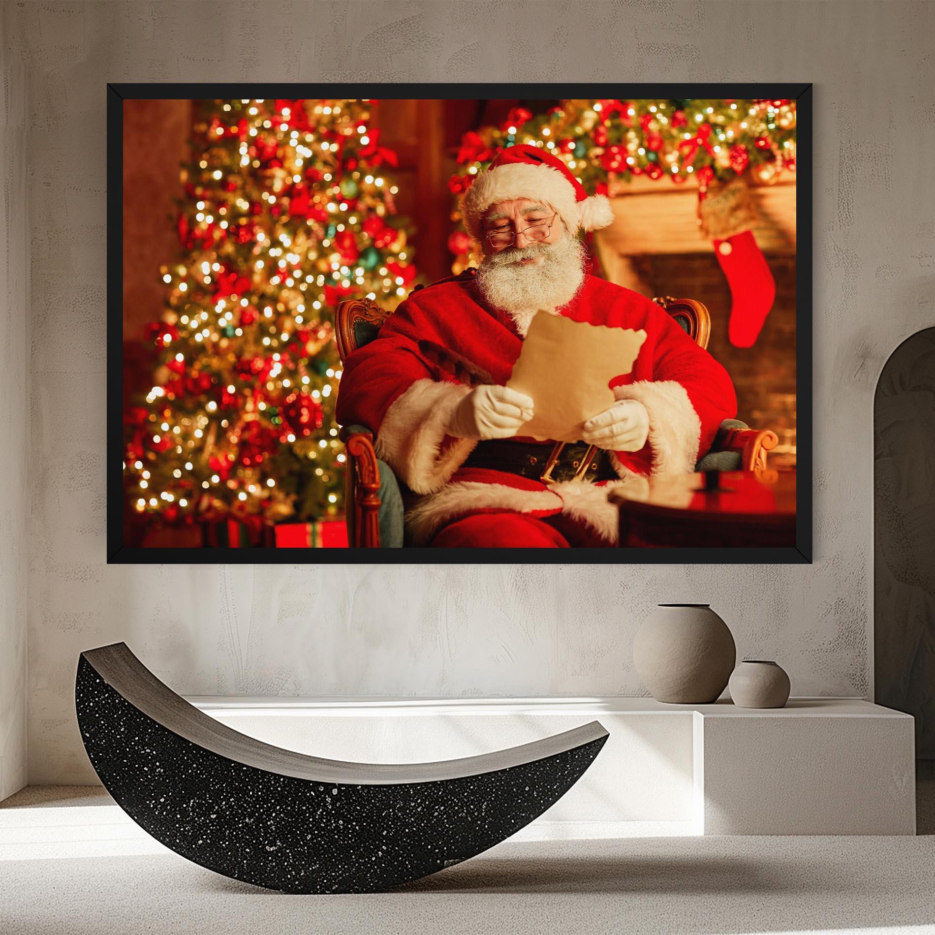 Картина на платно Reading Christmas Letter mockup 8