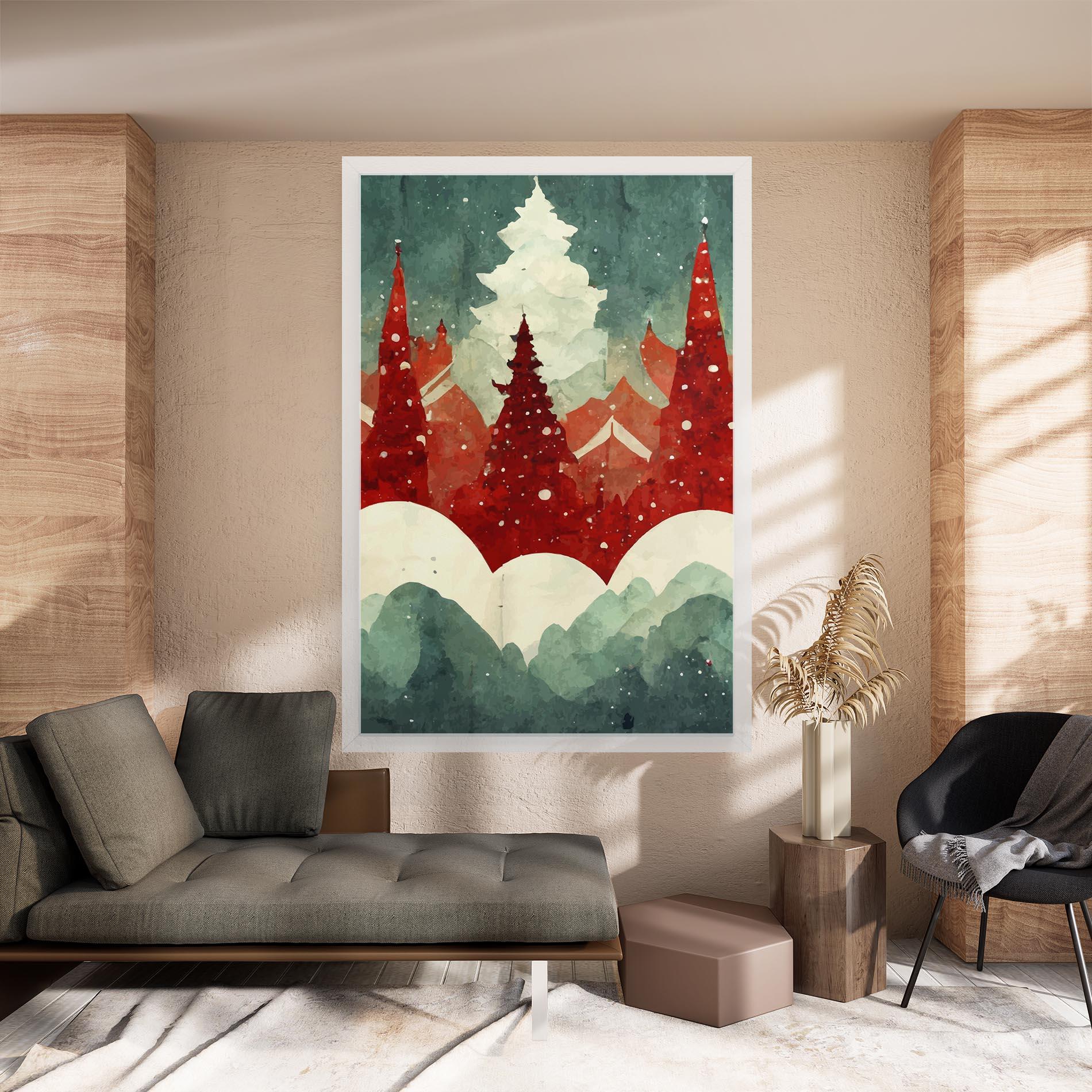 Картина на платно Christmas Landscape mockup 8
