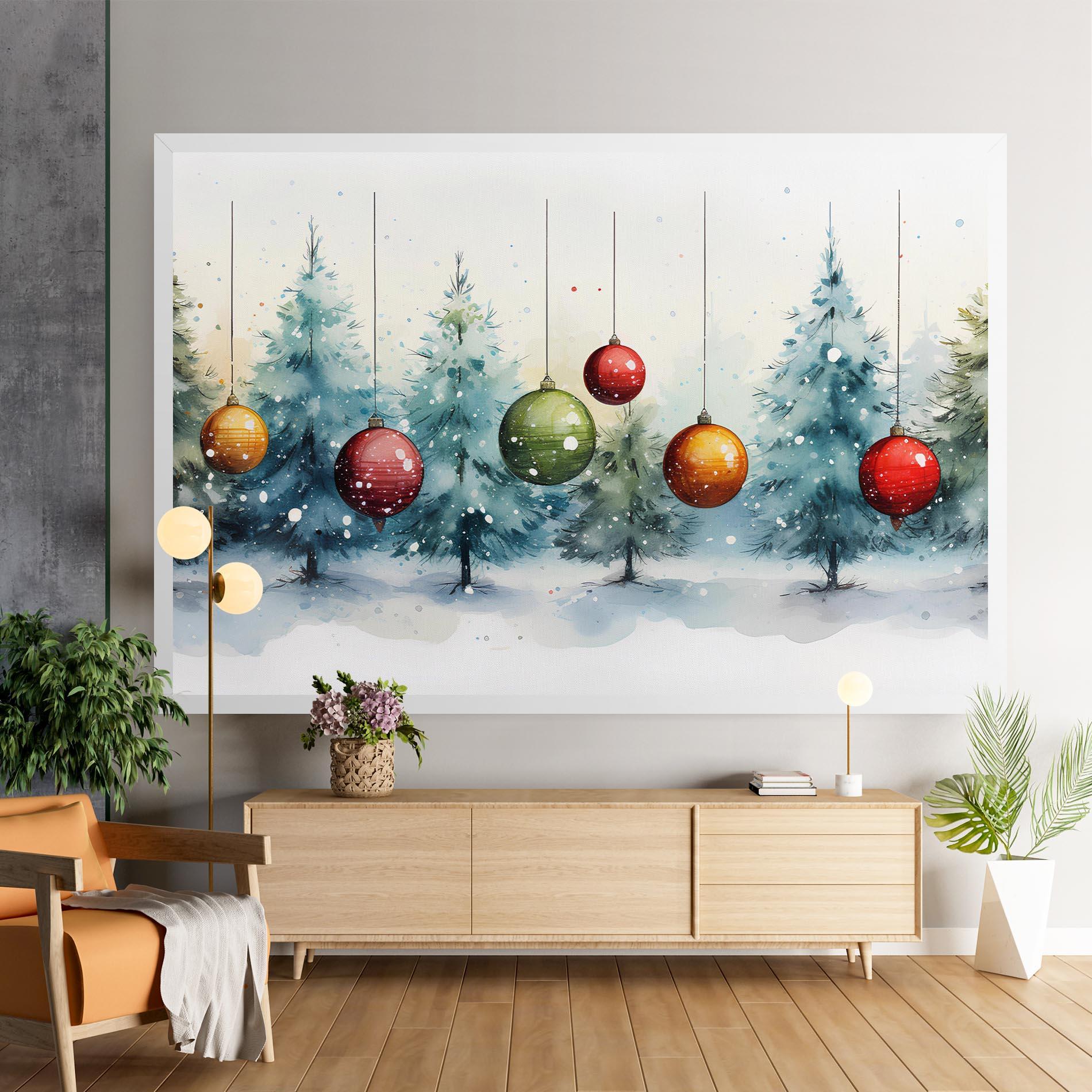 Картина на платно Christmas Tree Painting mockup 9