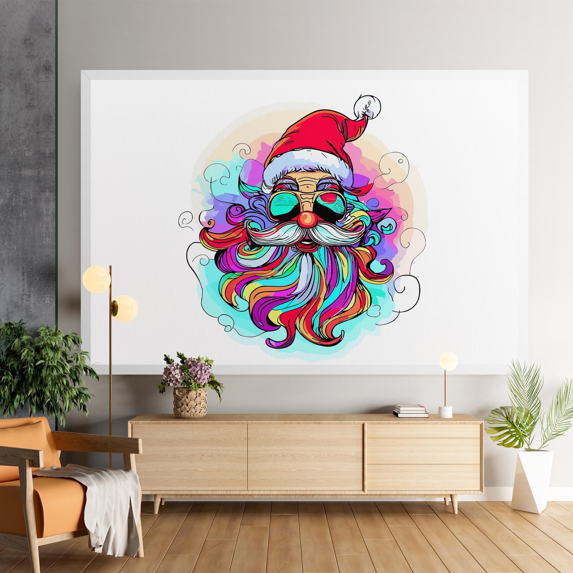 Картина на платно Colorful Santa mockup 9
