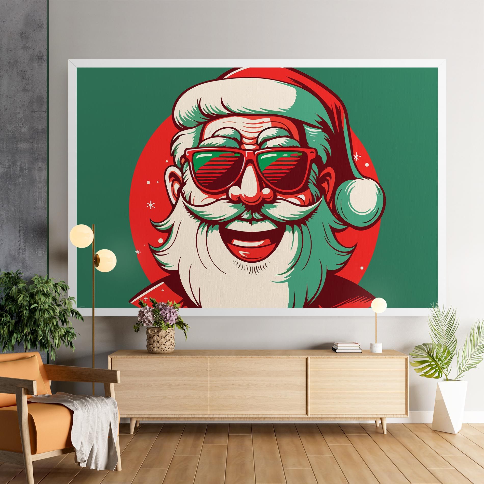 Crazy Smile Santa mockup 9