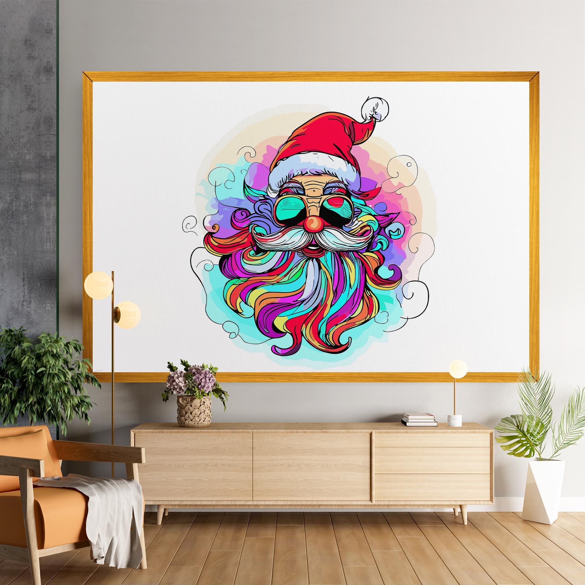 Colorful Santa mockup 9
