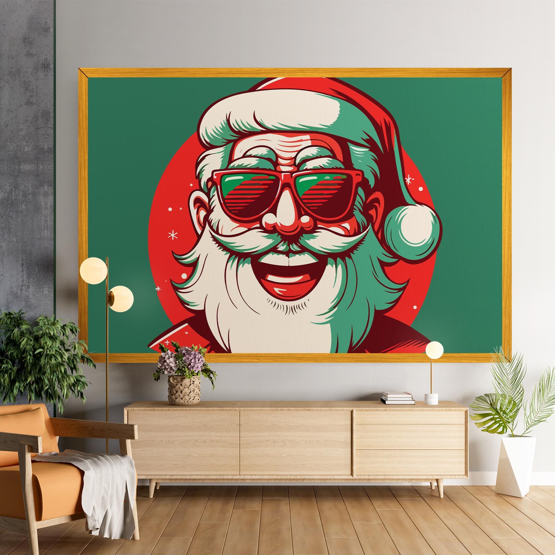 Crazy Smile Santa mockup 9