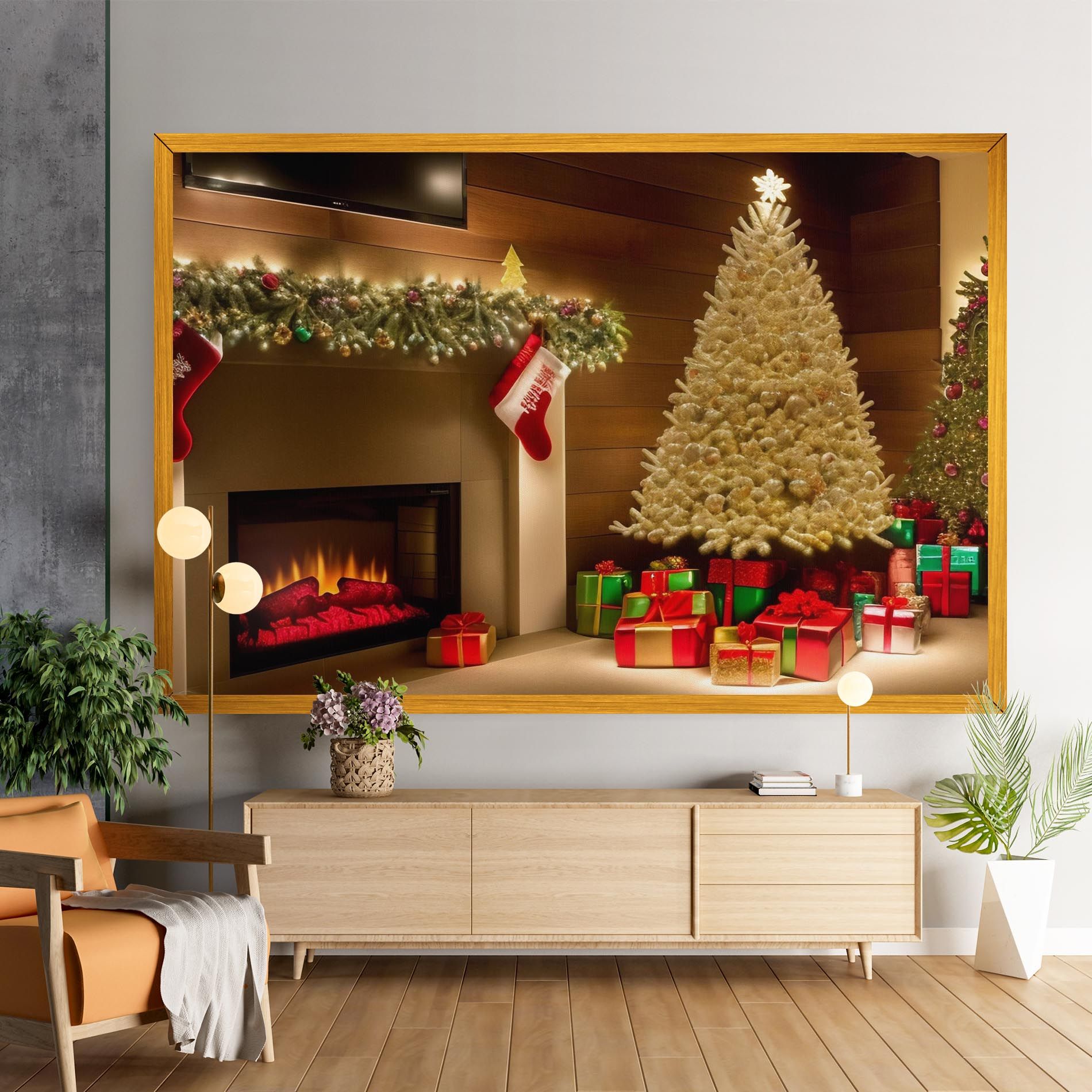 Decorated Christmas Tree mockup 9