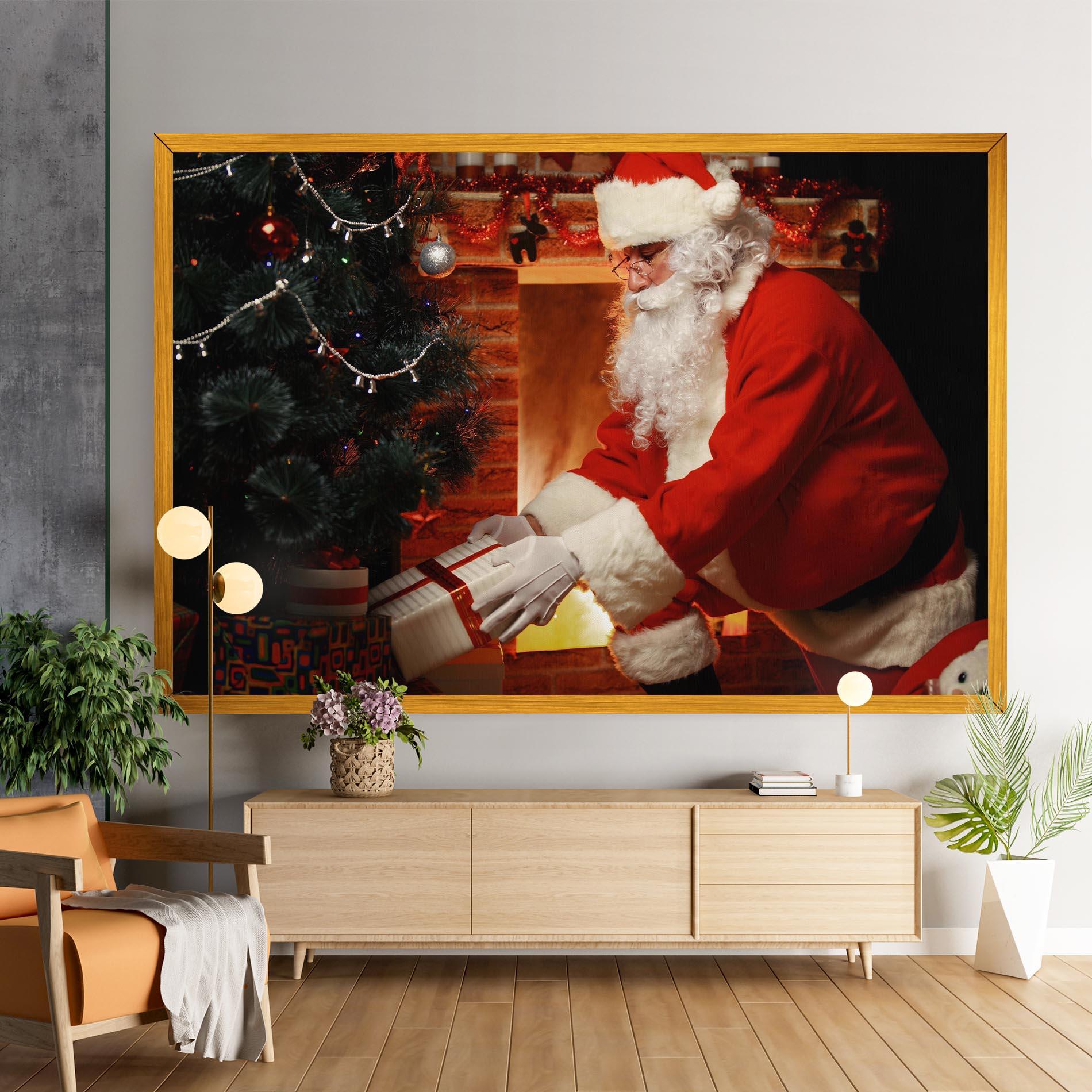 Картина на платно Santa Brought Gifts mockup 9