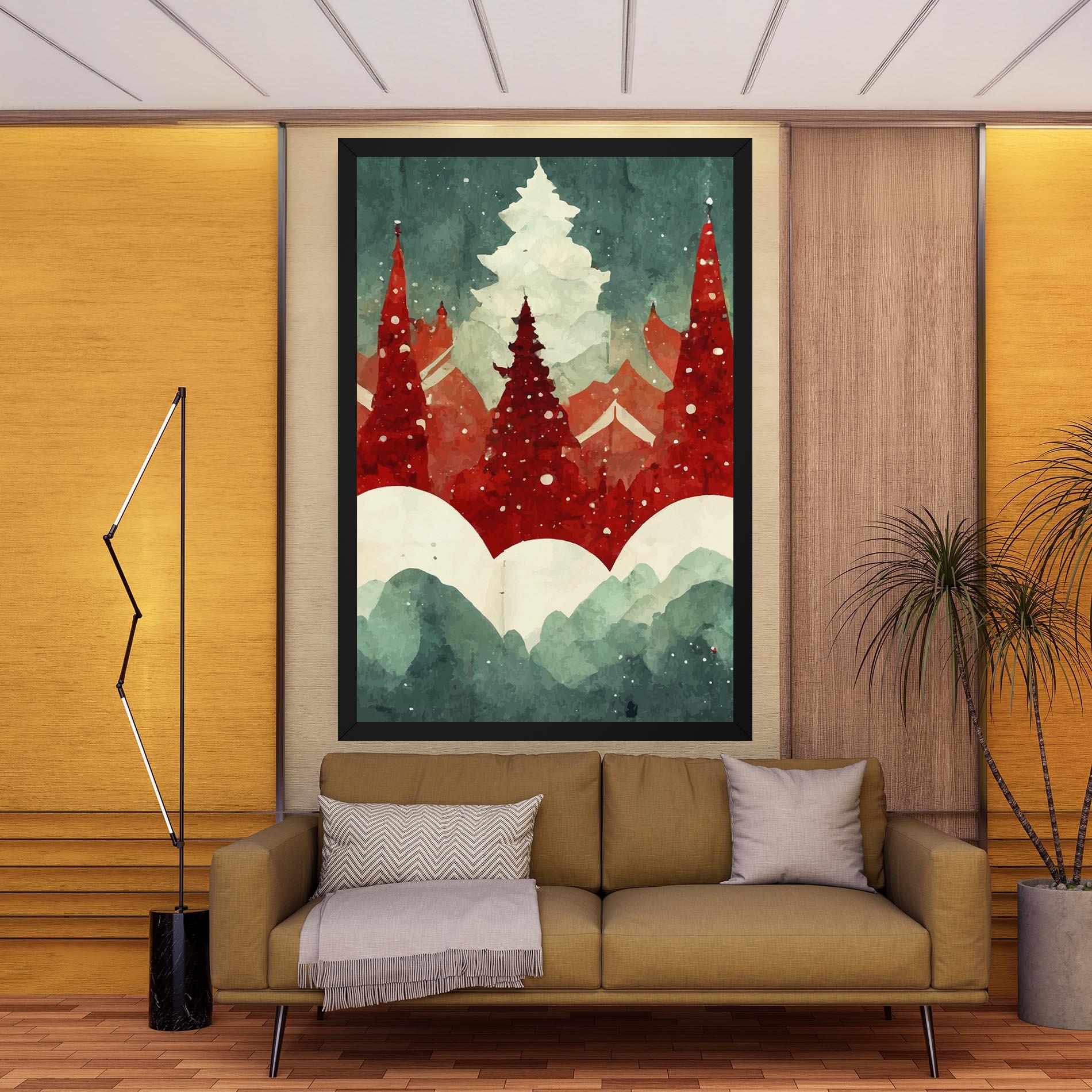 Картина на платно Christmas Landscape mockup 9