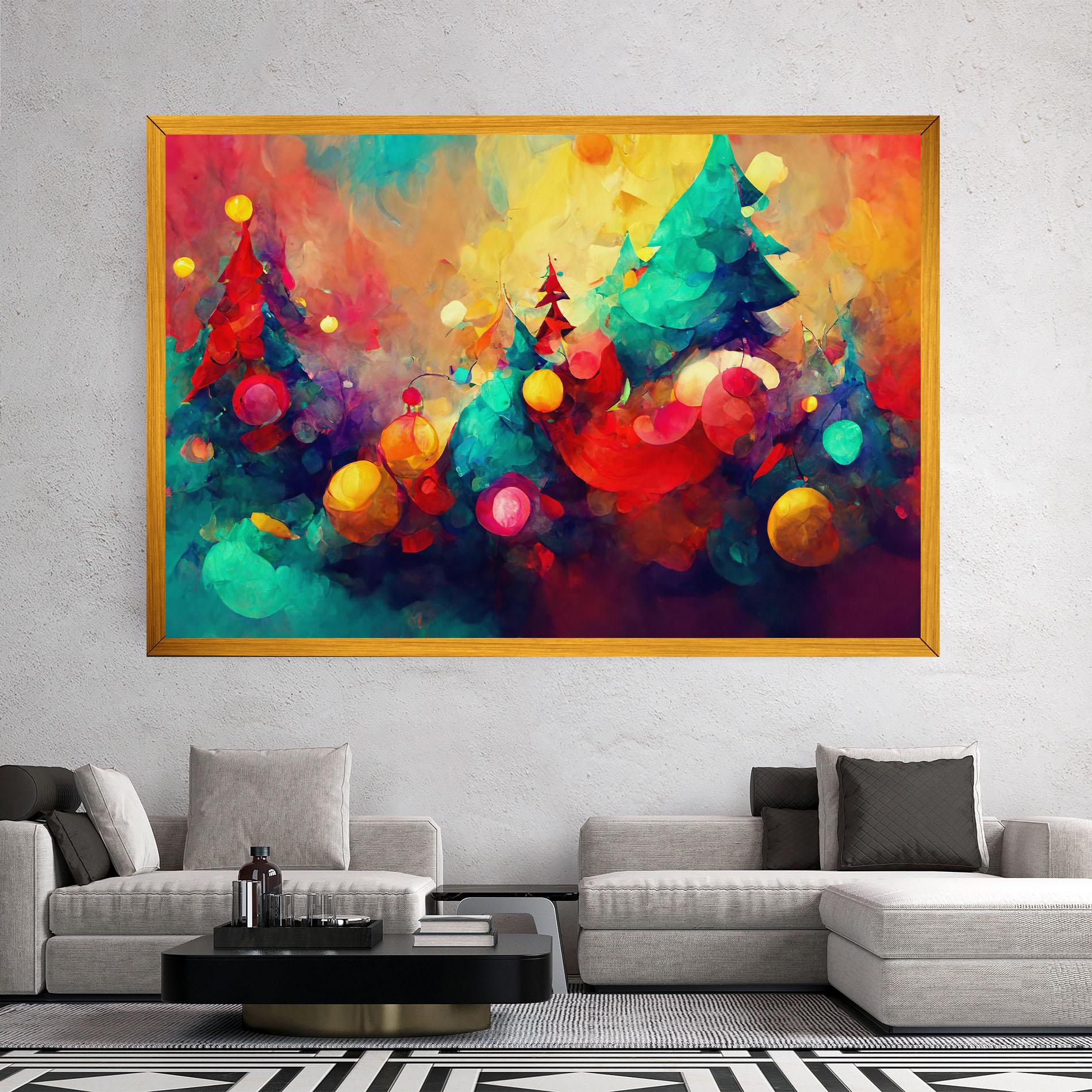 Картина на платно Colorfull Winter mockup 2