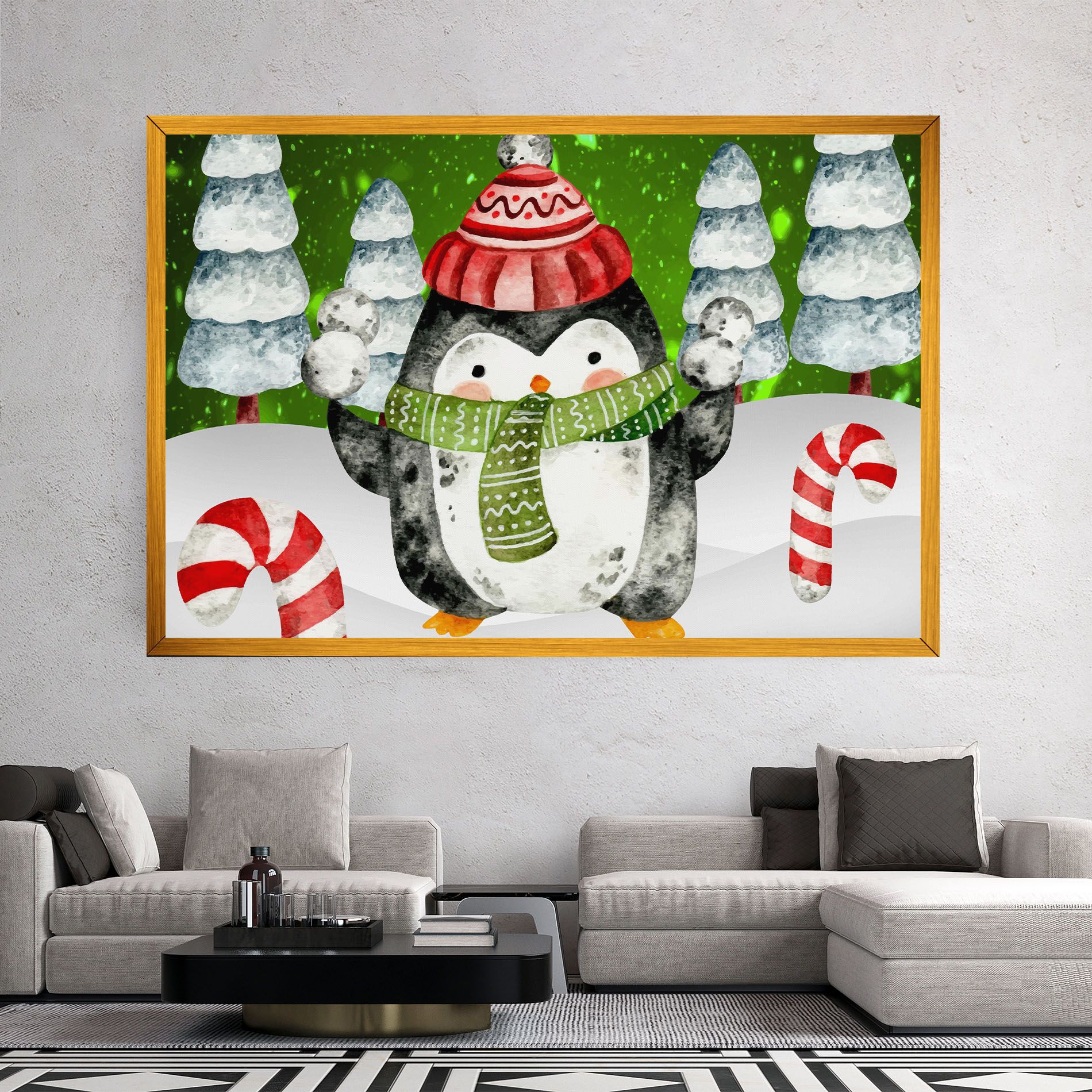 Green Pinguin mockup 2