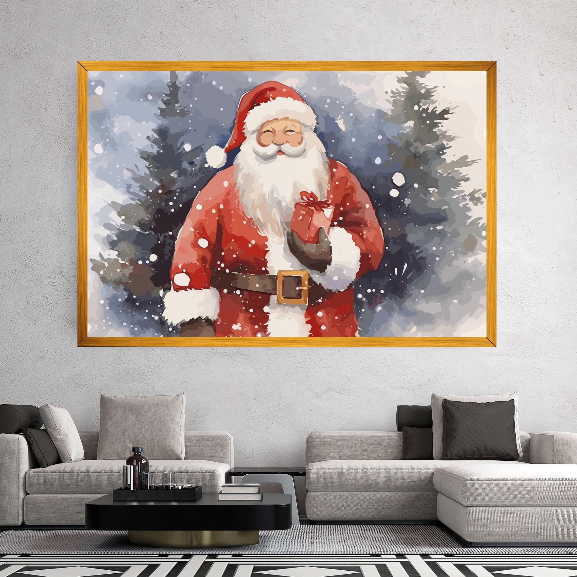 Картина на платно Holding Gift mockup 2