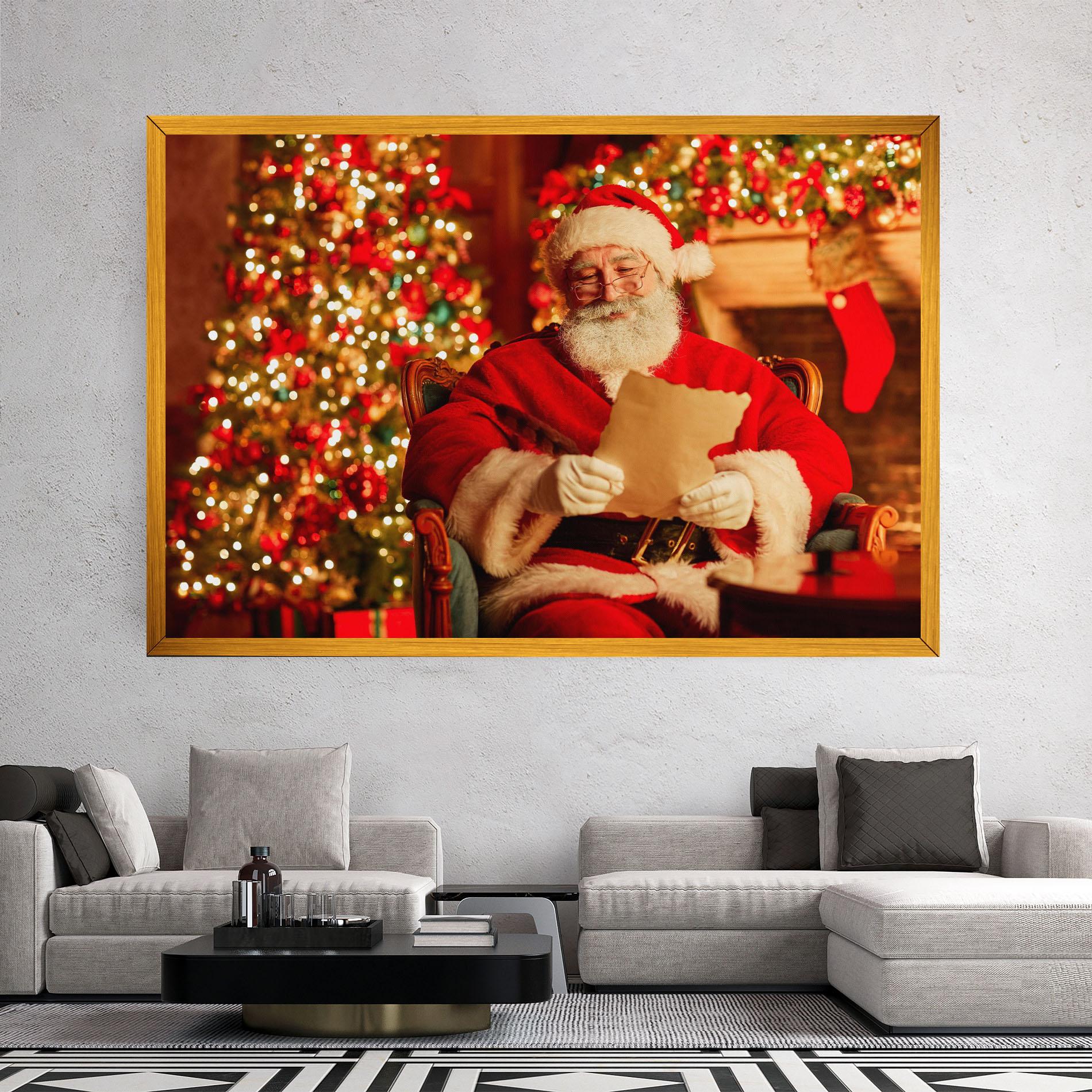 Картина на платно Reading Christmas Letter mockup 2