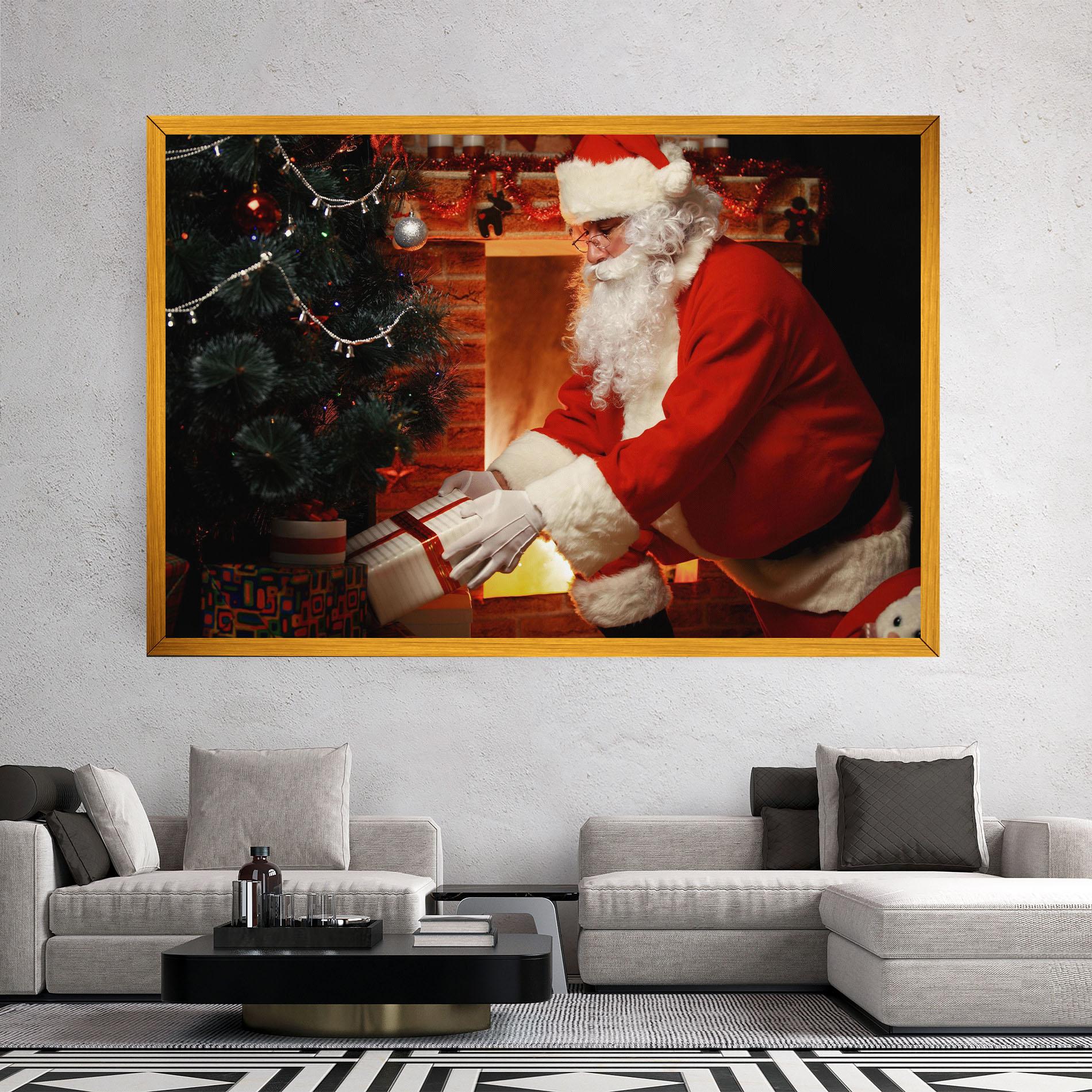 Картина на платно Santa Brought Gifts mockup 2