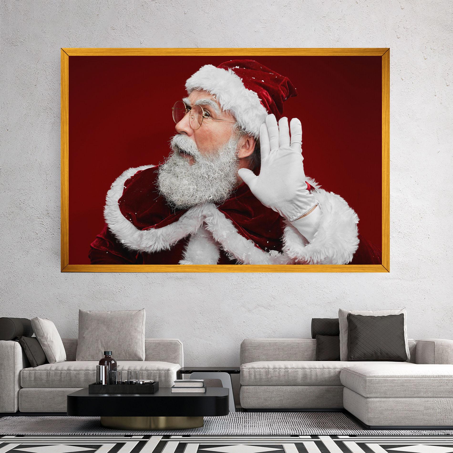 Картина на платно Santa Cant Hear You mockup 2