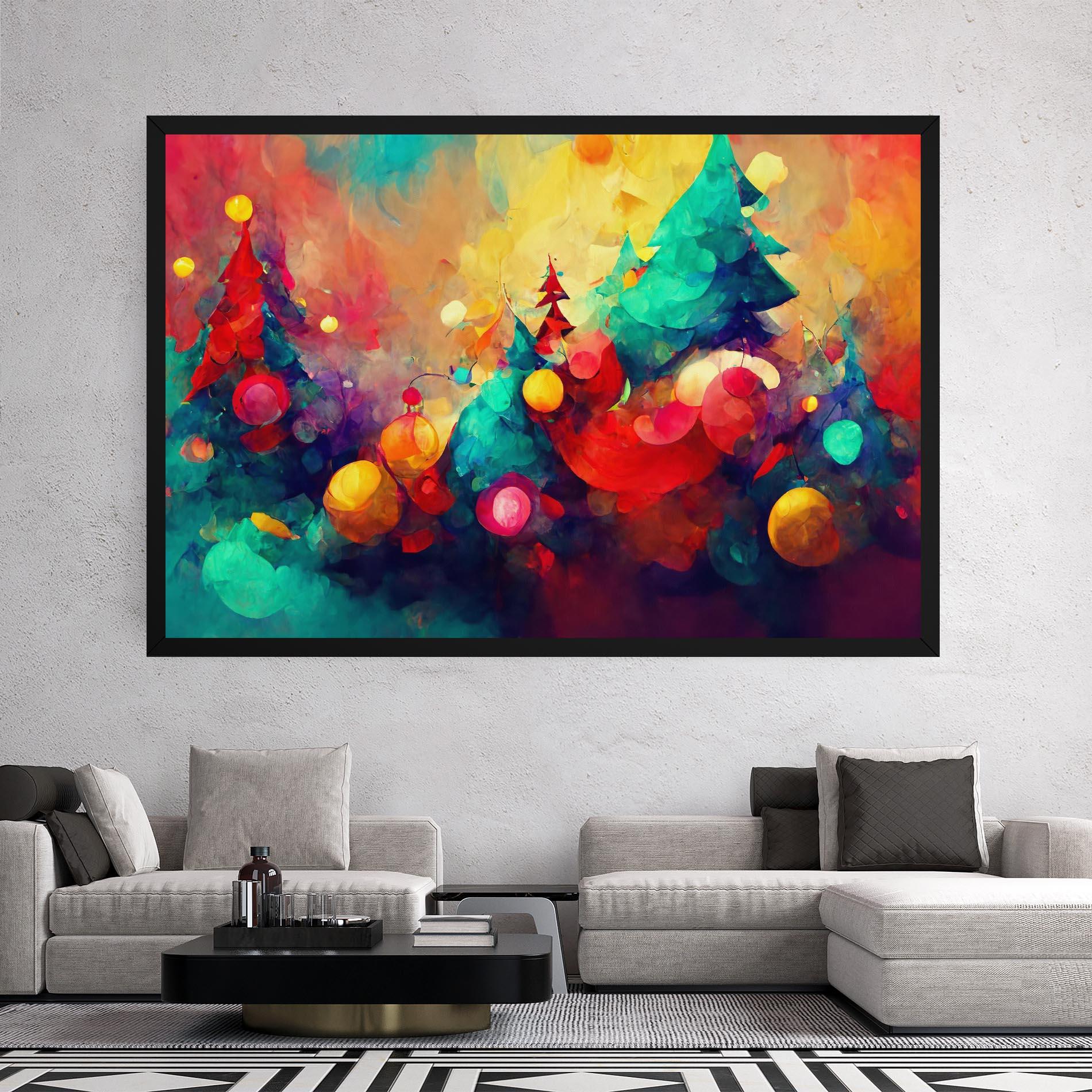 Картина на платно Colorfull Winter mockup 2