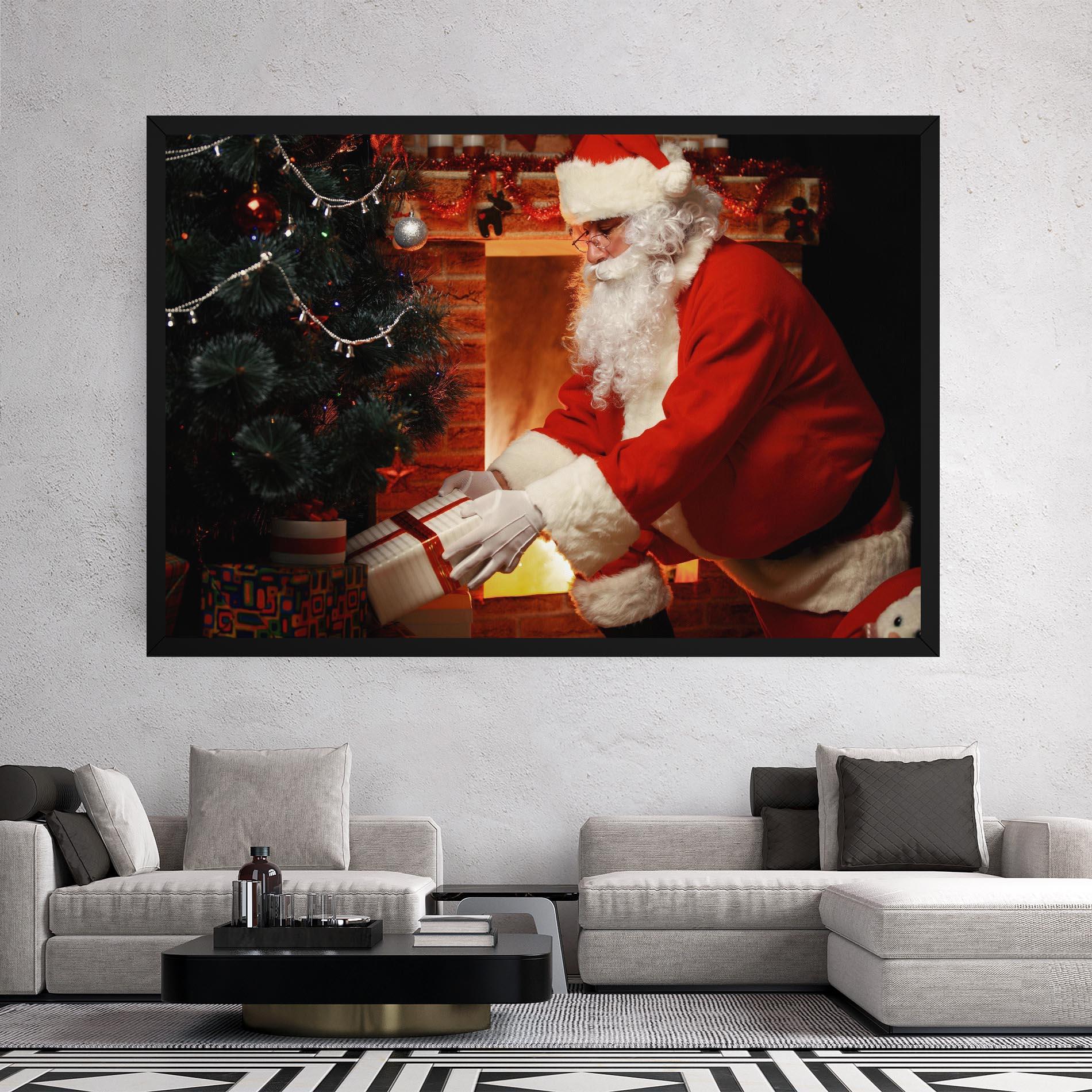 Картина на платно Santa Brought Gifts mockup 2
