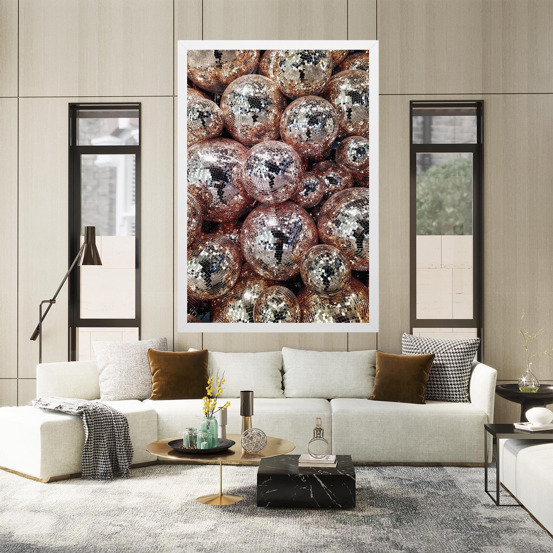 Картина на платно Christmas Disko Balls mockup 2