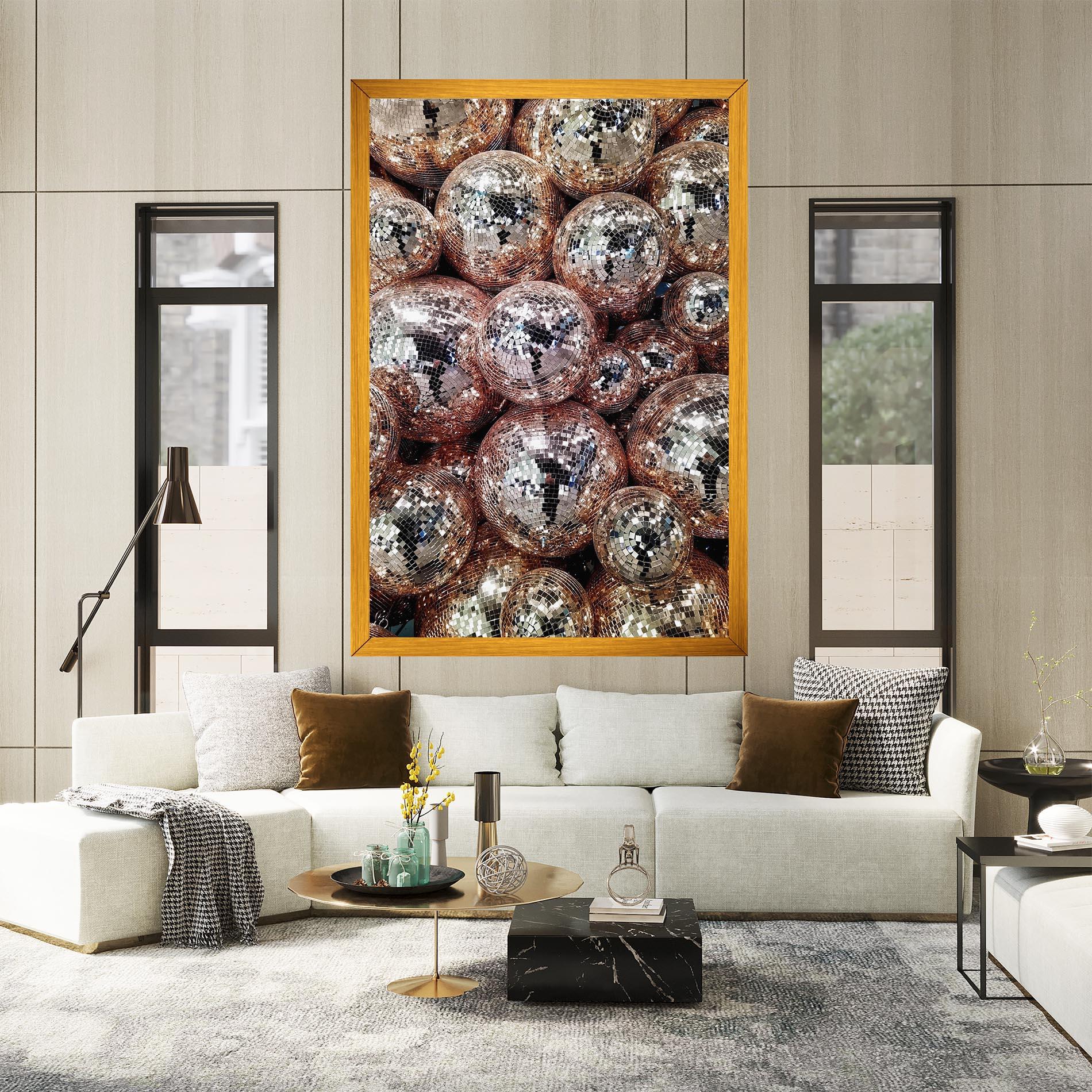 Картина на платно Christmas Disko Balls mockup 2