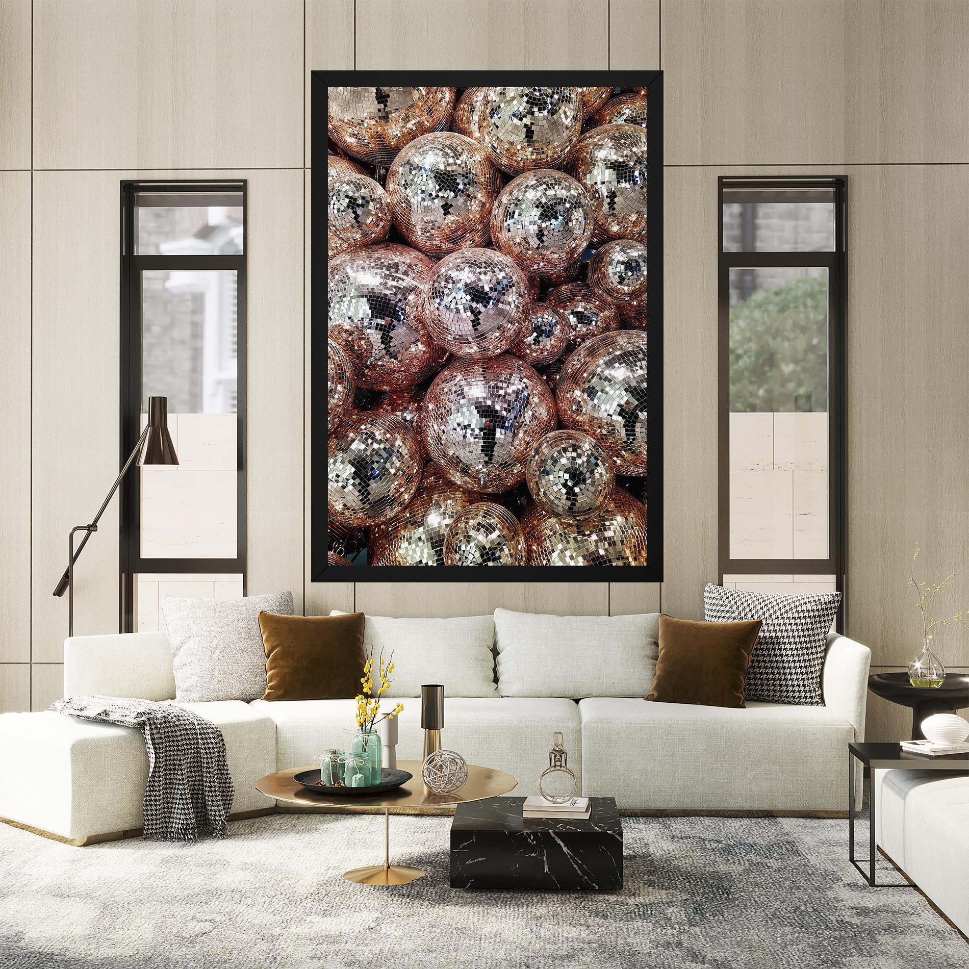 Картина на платно Christmas Disko Balls mockup 2